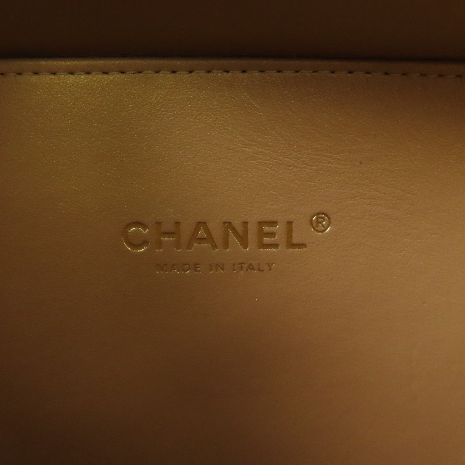 CHANEL 【激減優惠】羊皮皮革Vanity Case金扣鏈帶手挽肩背兩用袋