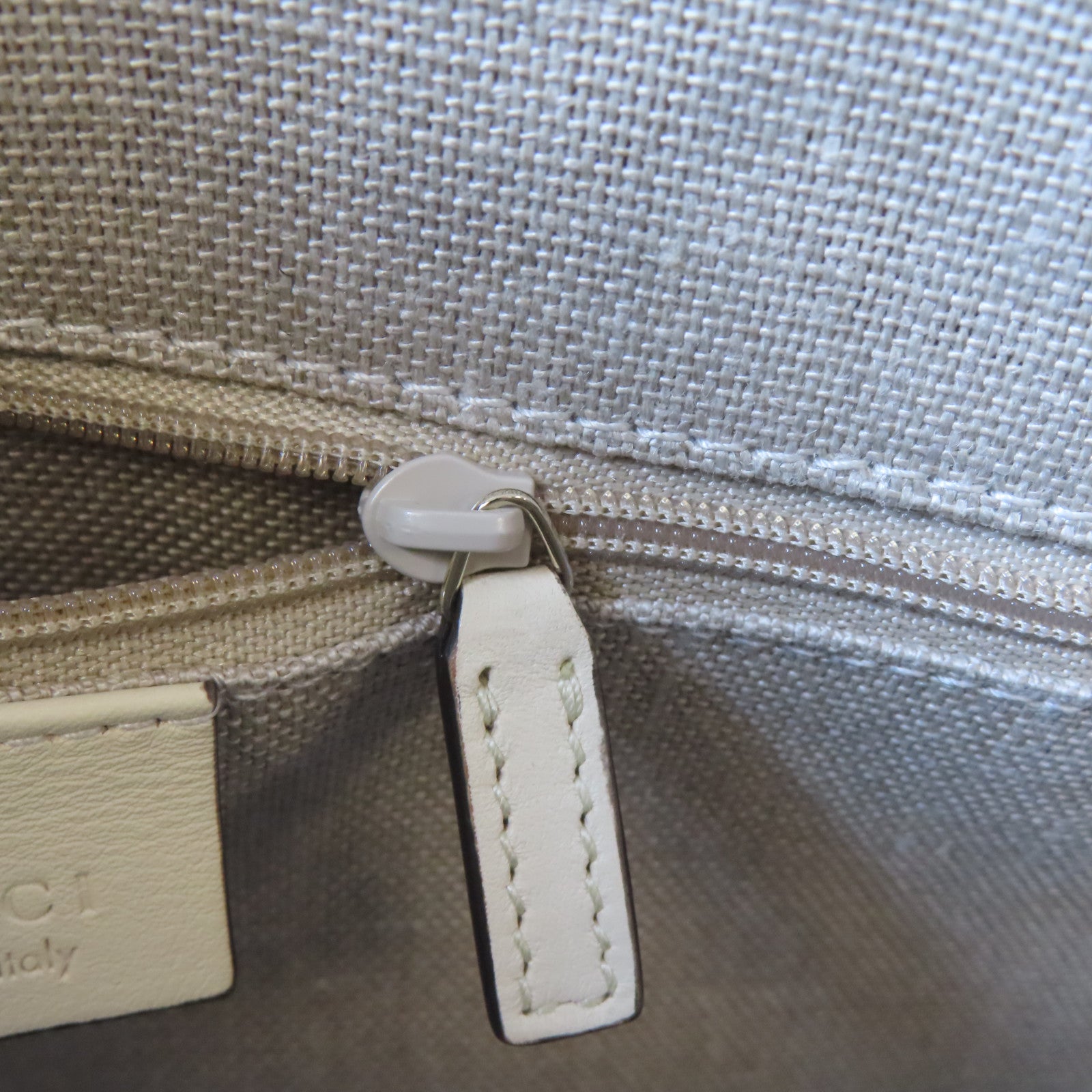 GUCCI 【激減優惠】皮革2 Way Shoulder Bag金扣手挽肩背兩用袋米色