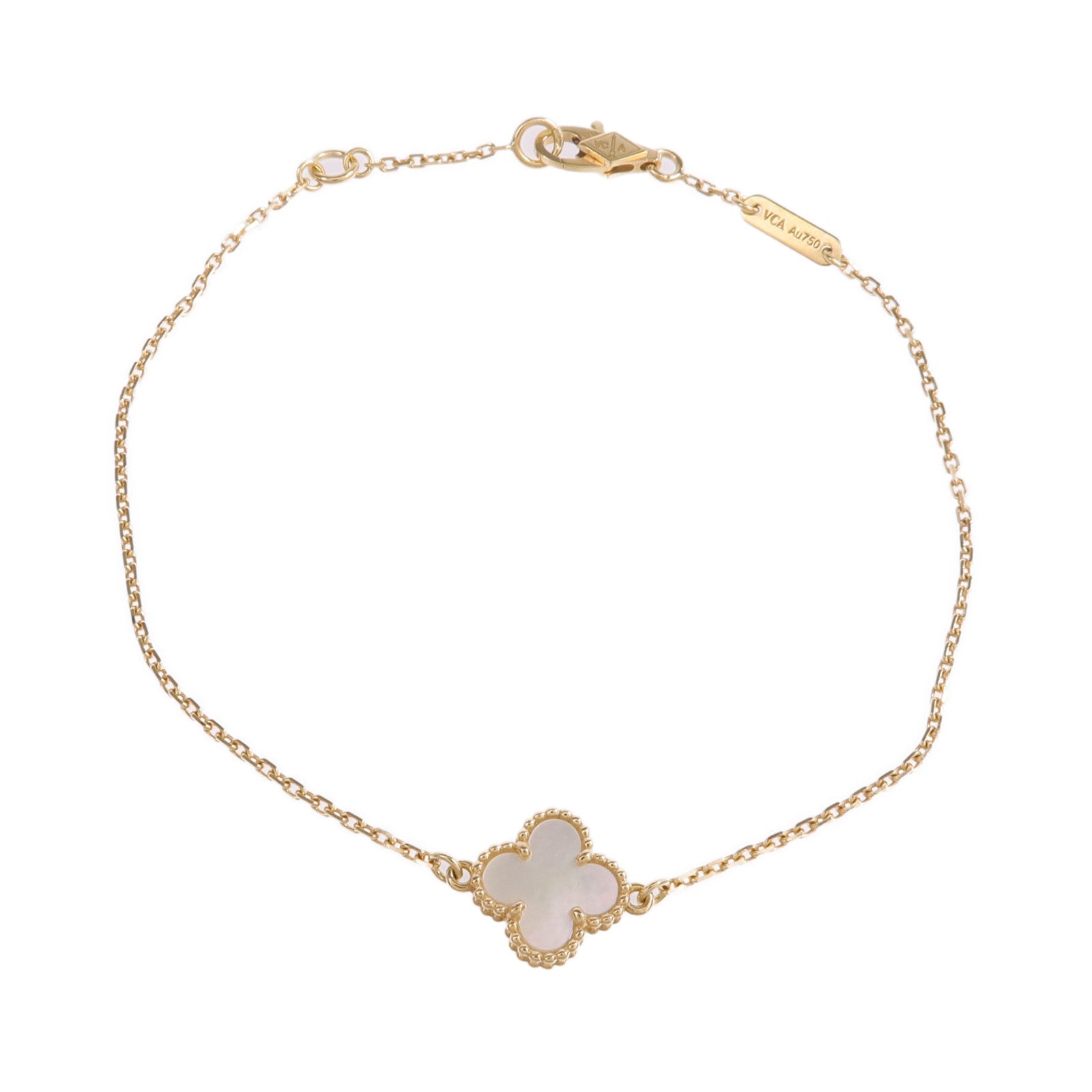 Van Cleef & Arpels 18K黃金Sweet Alhambra Bracelet珍珠母貝手鏈