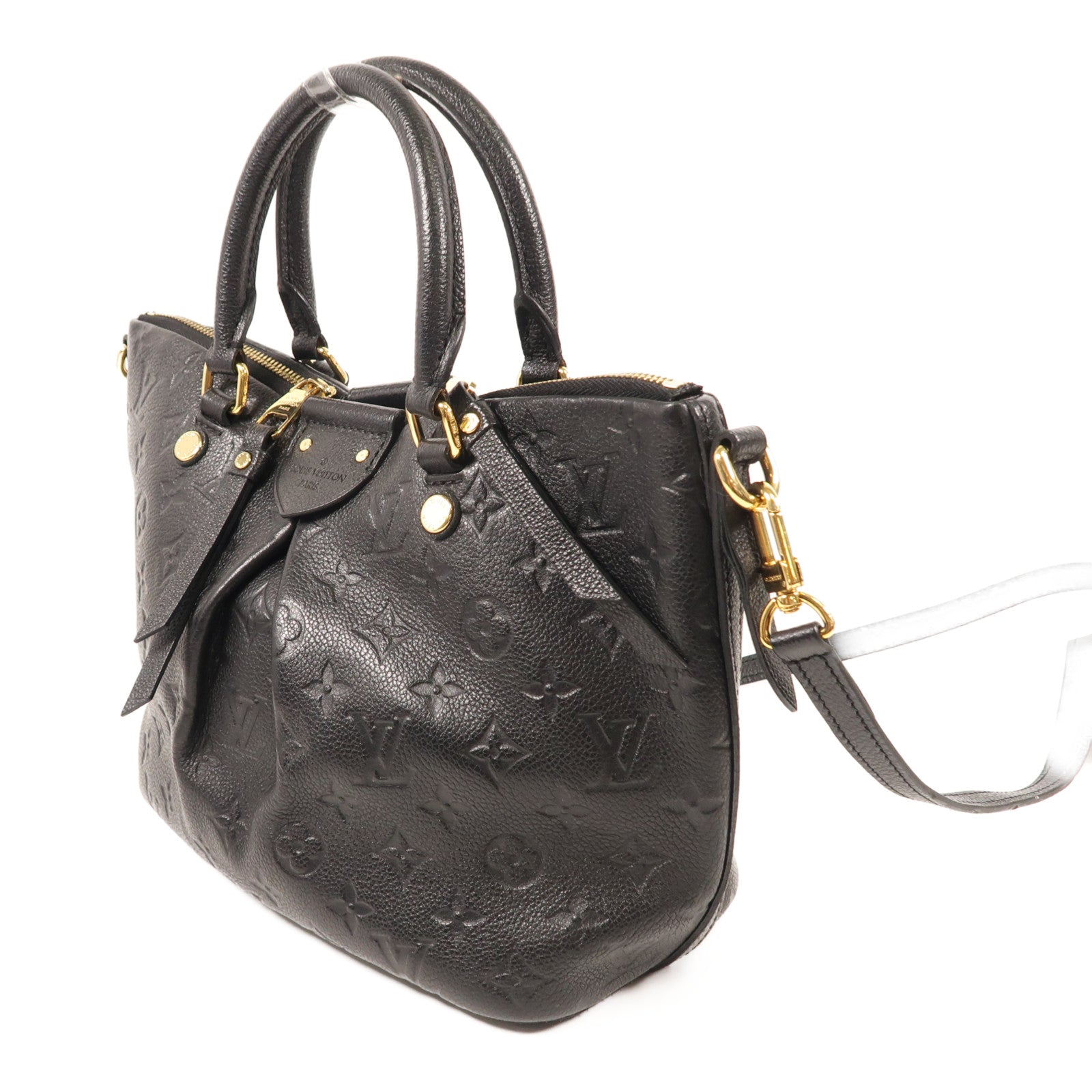 LOUIS VUITTON Monogram Empreinte Mazarine MM金扣手挽肩背兩用袋