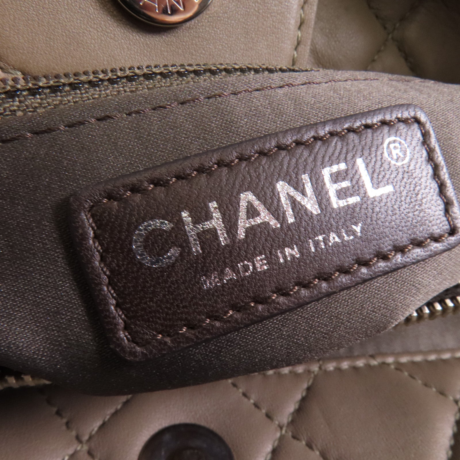 CHANEL 牛皮皮革Chain Shoulder銀扣鏈帶肩背袋