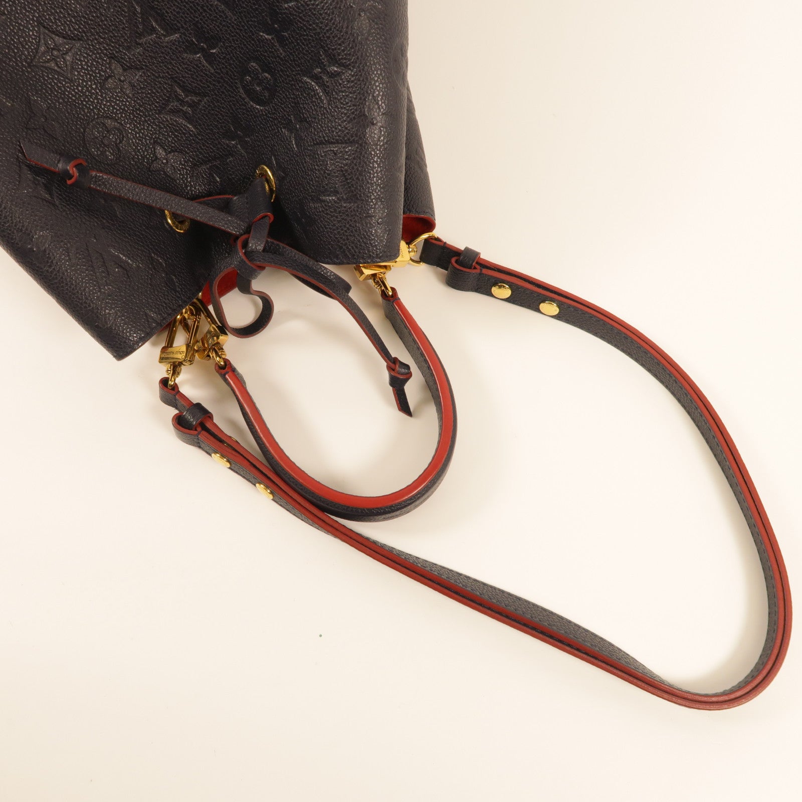 LOUIS VUITTON Monogram Empreinte Neo Noe MM金扣手挽肩背兩用袋
