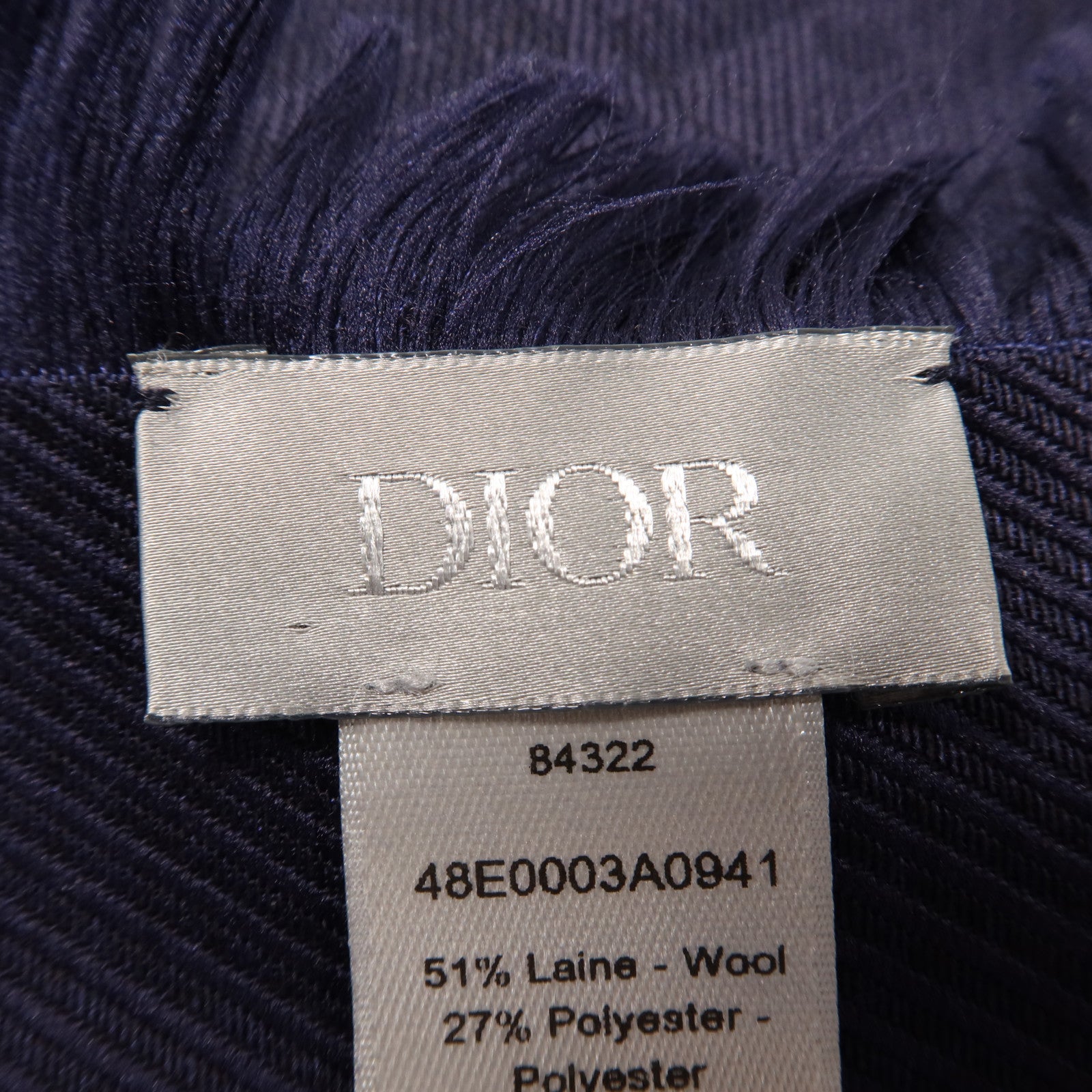 Dior 羊毛/絲質Oblique Stole 71x194cm絲巾