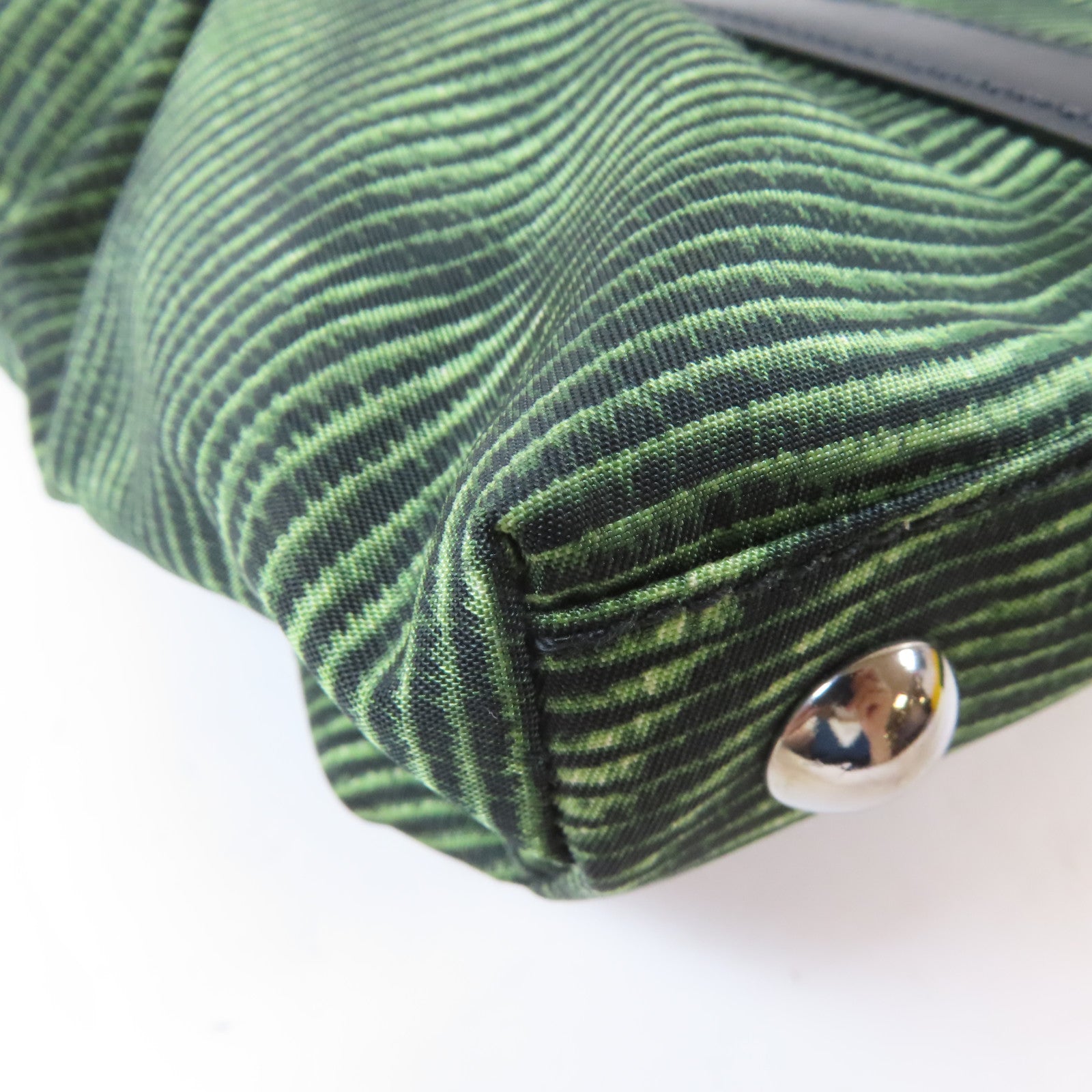 PRADA 尼龍2 Way Shoulder Bag銀扣手挽肩背兩用袋綠色