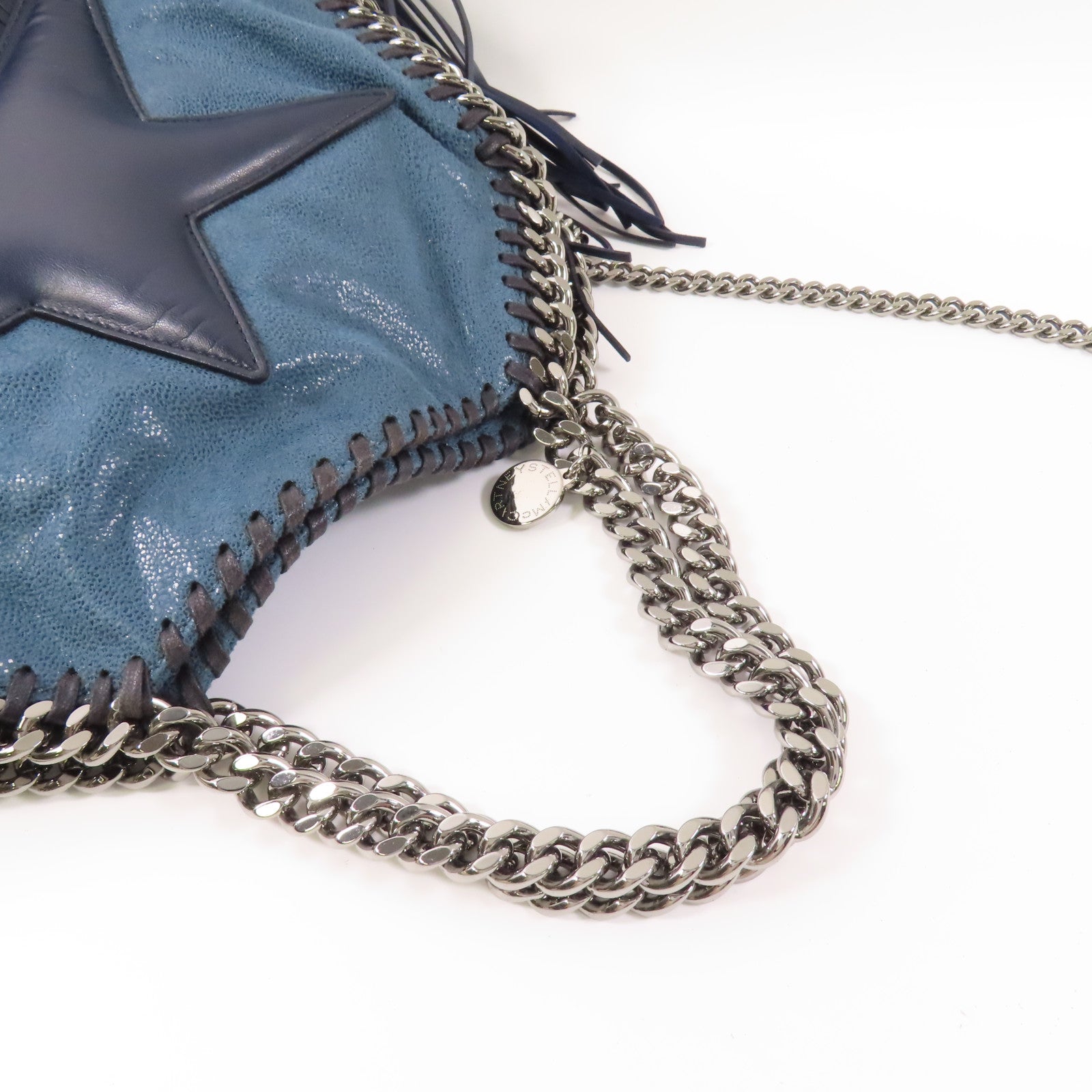 SELECTION 聚酯纖維Shoulder Bag銀扣鏈帶手挽肩背兩用袋