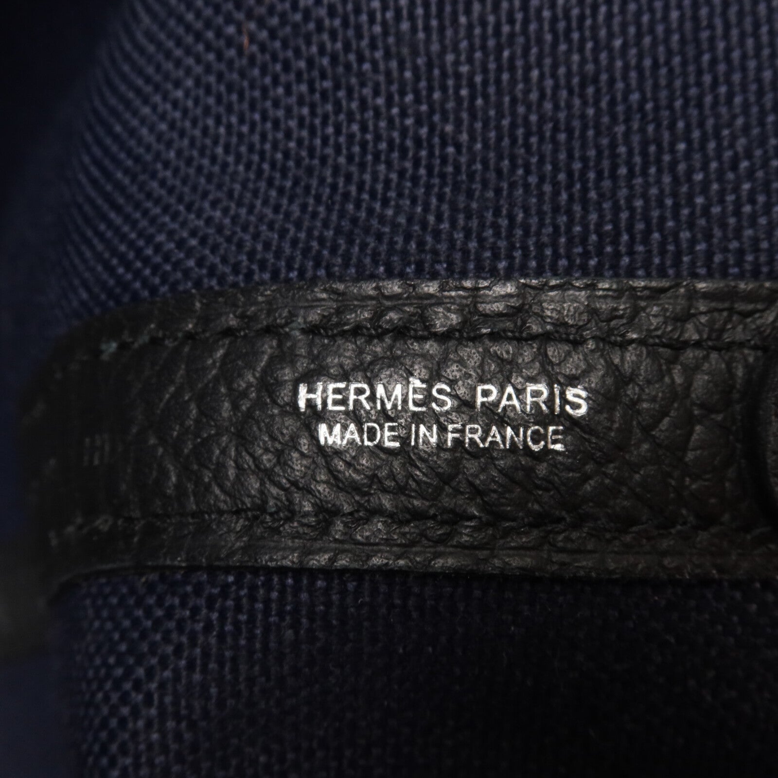 HERMES 帆布Garden Party Pocket 36手挽袋Bleu Nuit/Noir
