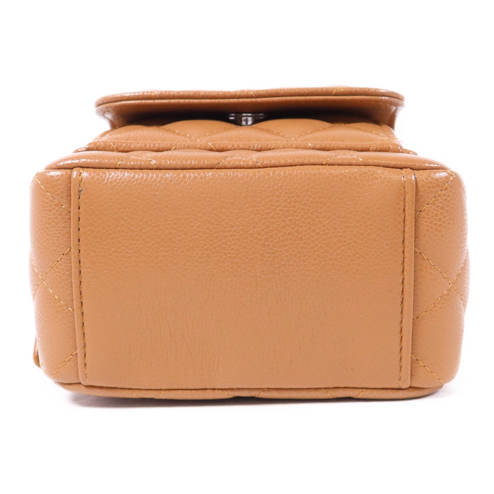 CHANEL 牛皮皮革Mini Backpack銀扣背包