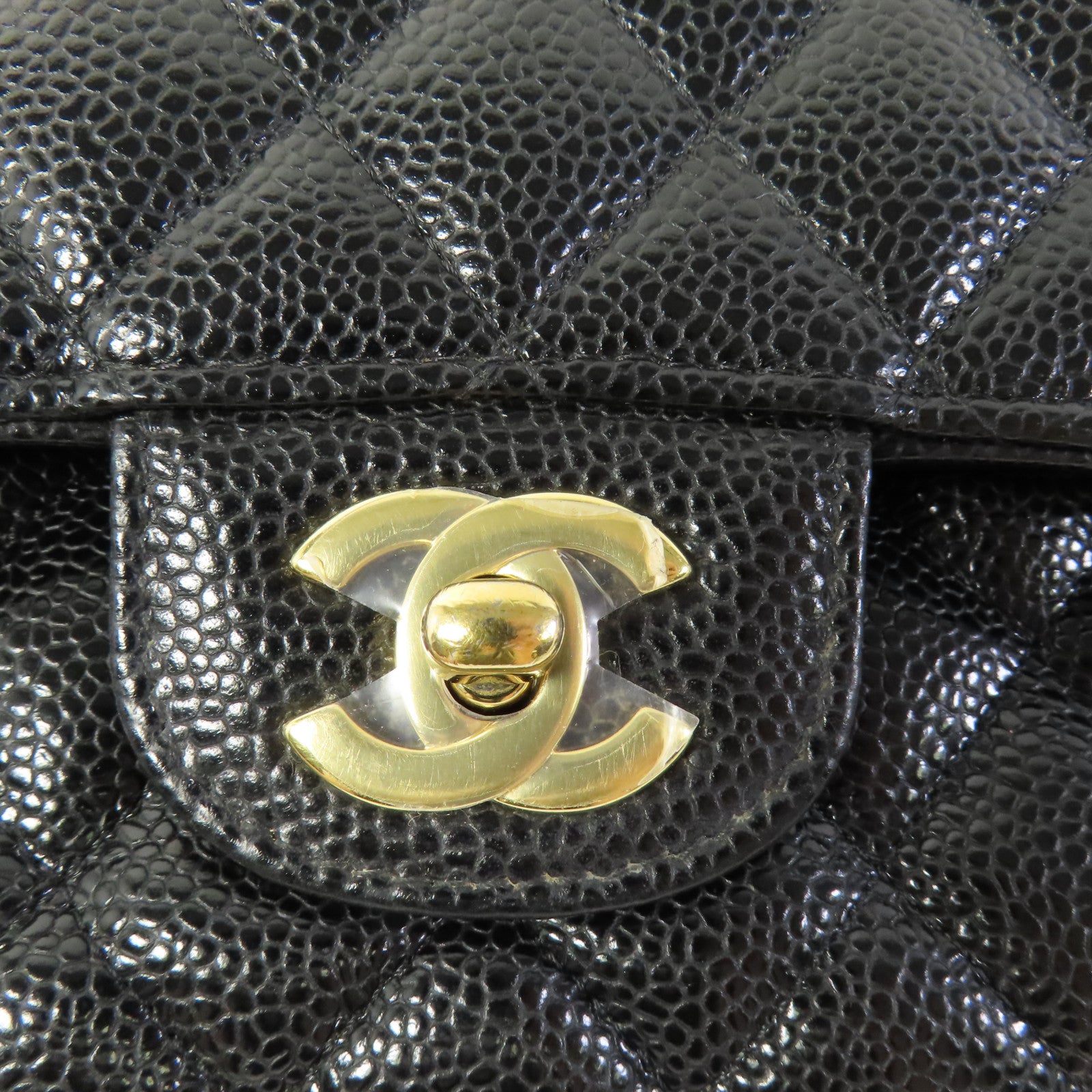 CHANEL CC GHW Classic 25 Chain Shoulder Bag Calfskin Leather Black