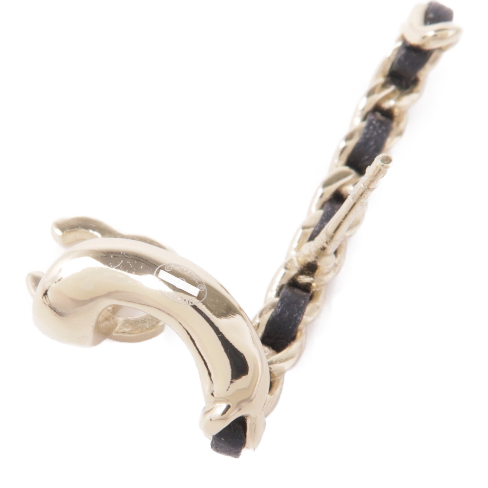 CHANEL 金屬/皮革Earring and Ear Cuff Set耳環/耳夾