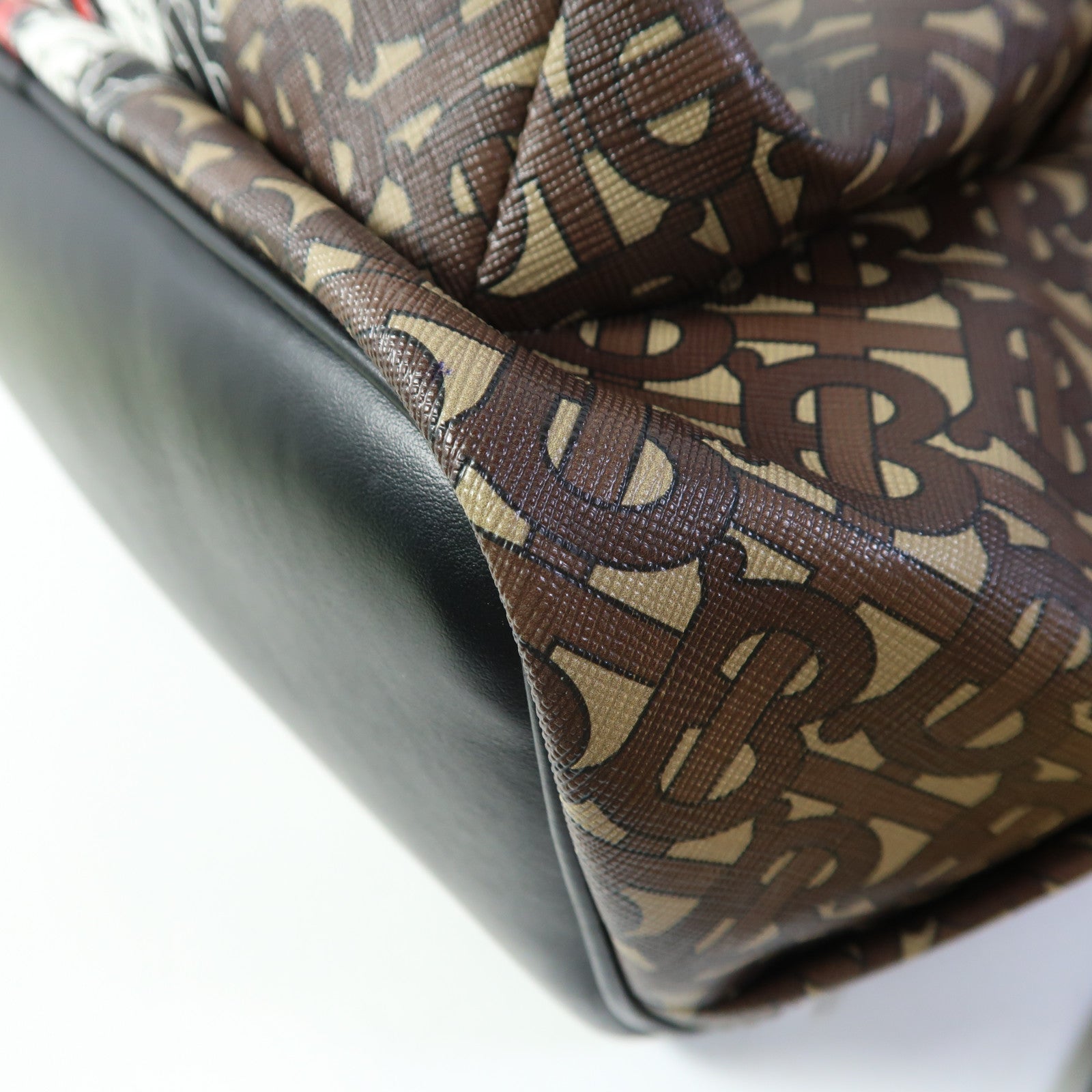 BURBERRY 塗層帆布TB Monogarm Stripe Backpack金扣背包