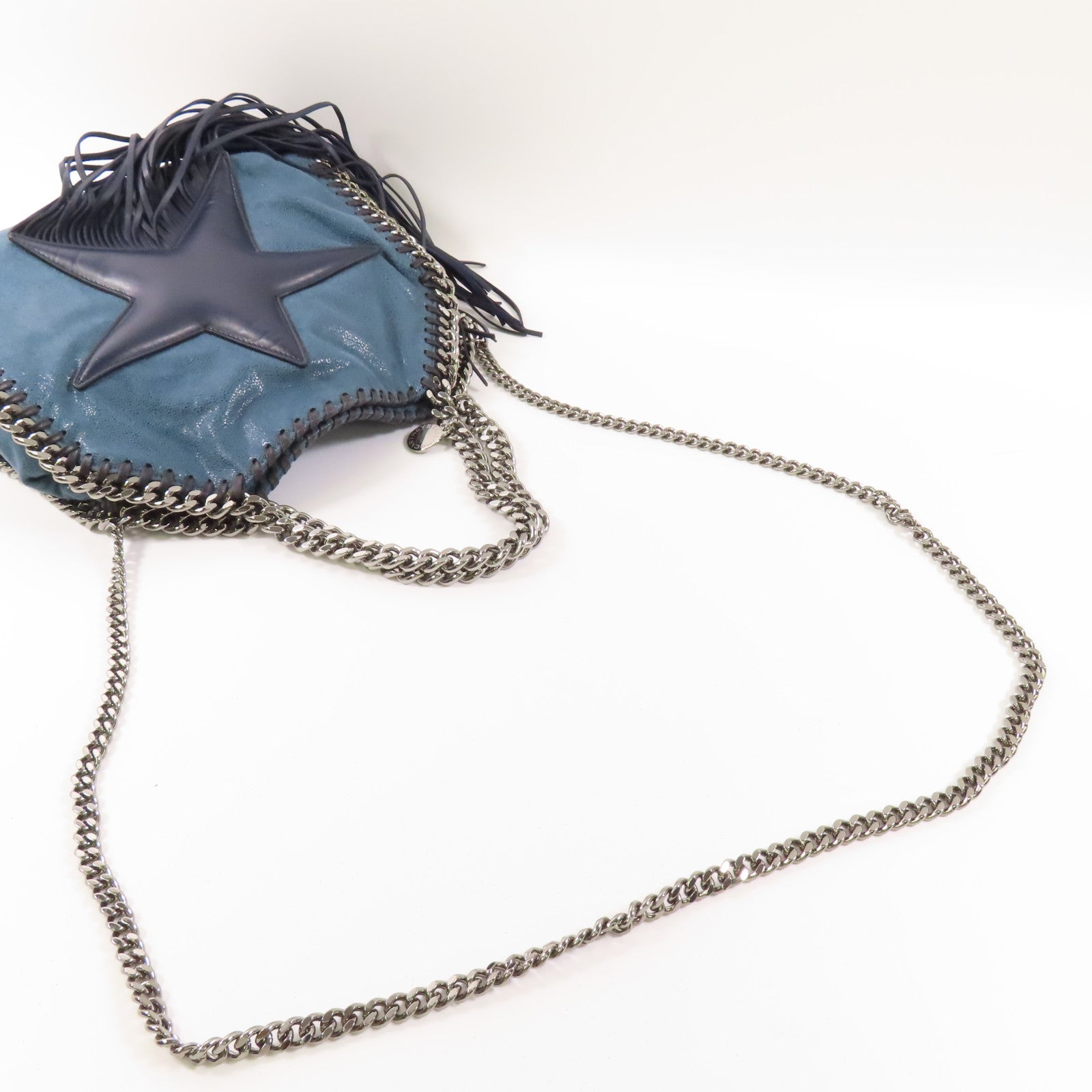 SELECTION 聚酯纖維Shoulder Bag銀扣鏈帶手挽肩背兩用袋