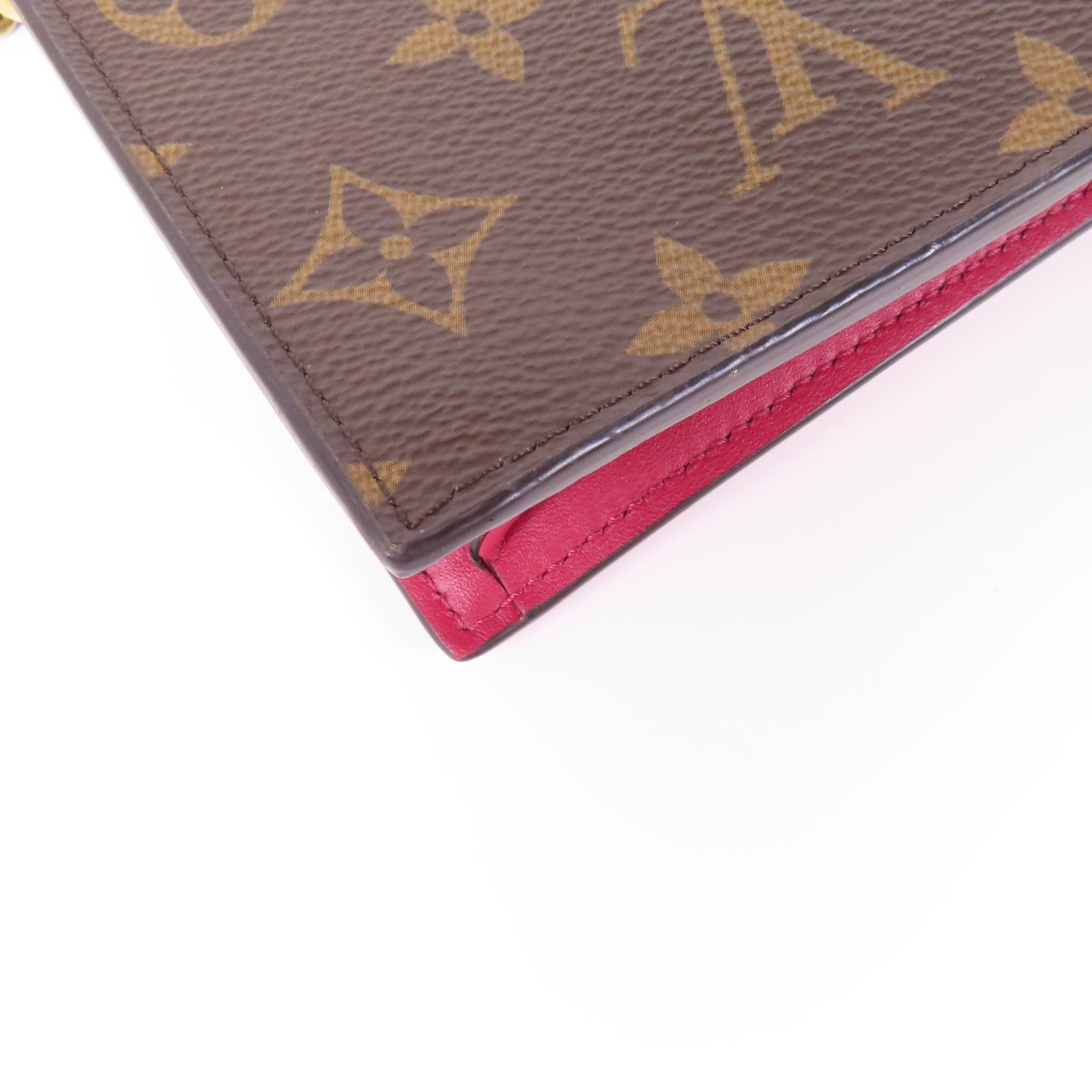 LOUIS VUITTON Monogram Portefeuille Flore金扣鏈帶肩背袋