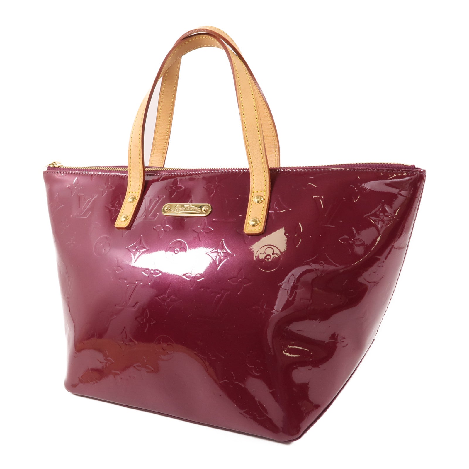 LOUIS VUITTON LV GHW Bellevue PM Handbag M93583 Vernis Purplish Red