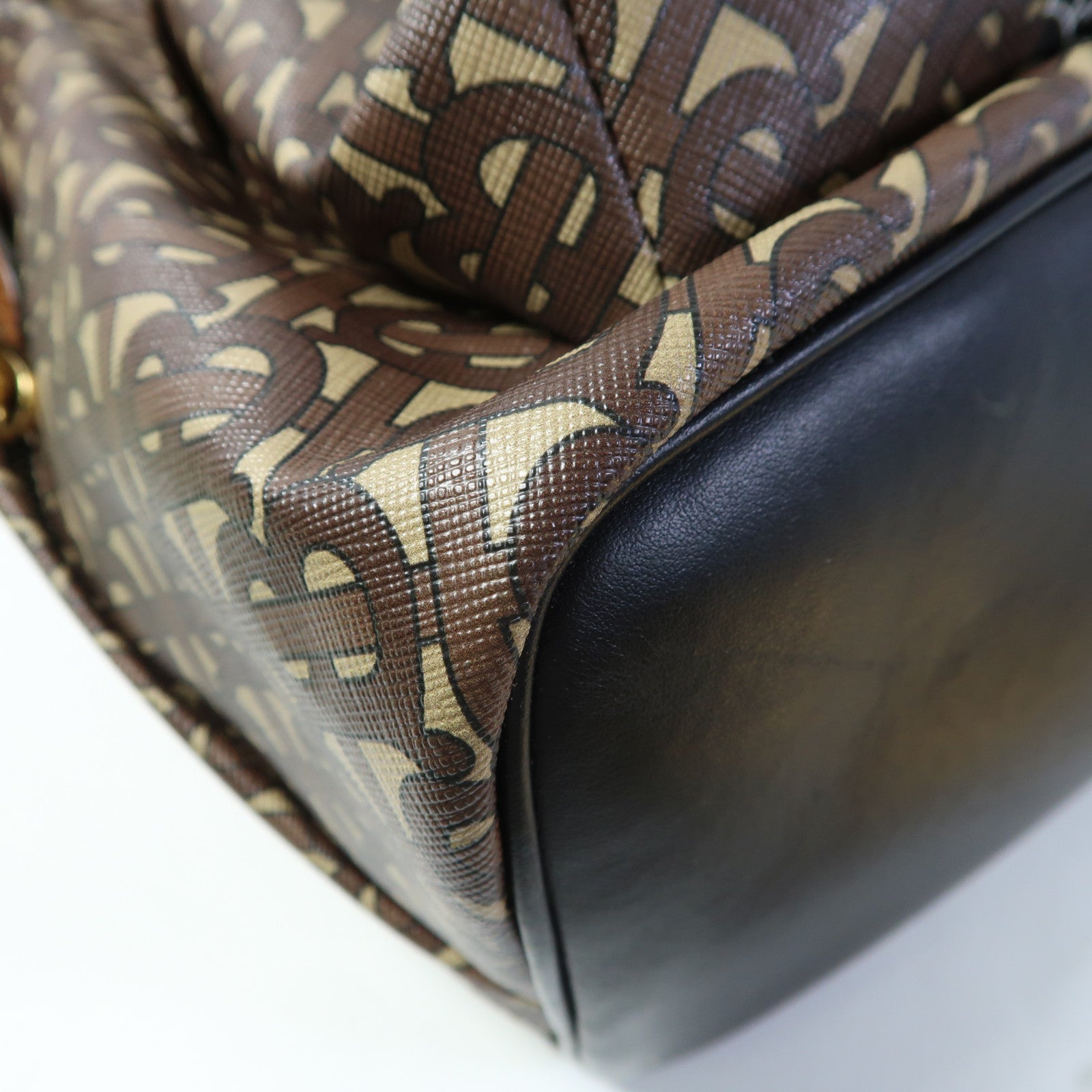 BURBERRY 塗層帆布TB Monogarm Stripe Backpack金扣背包
