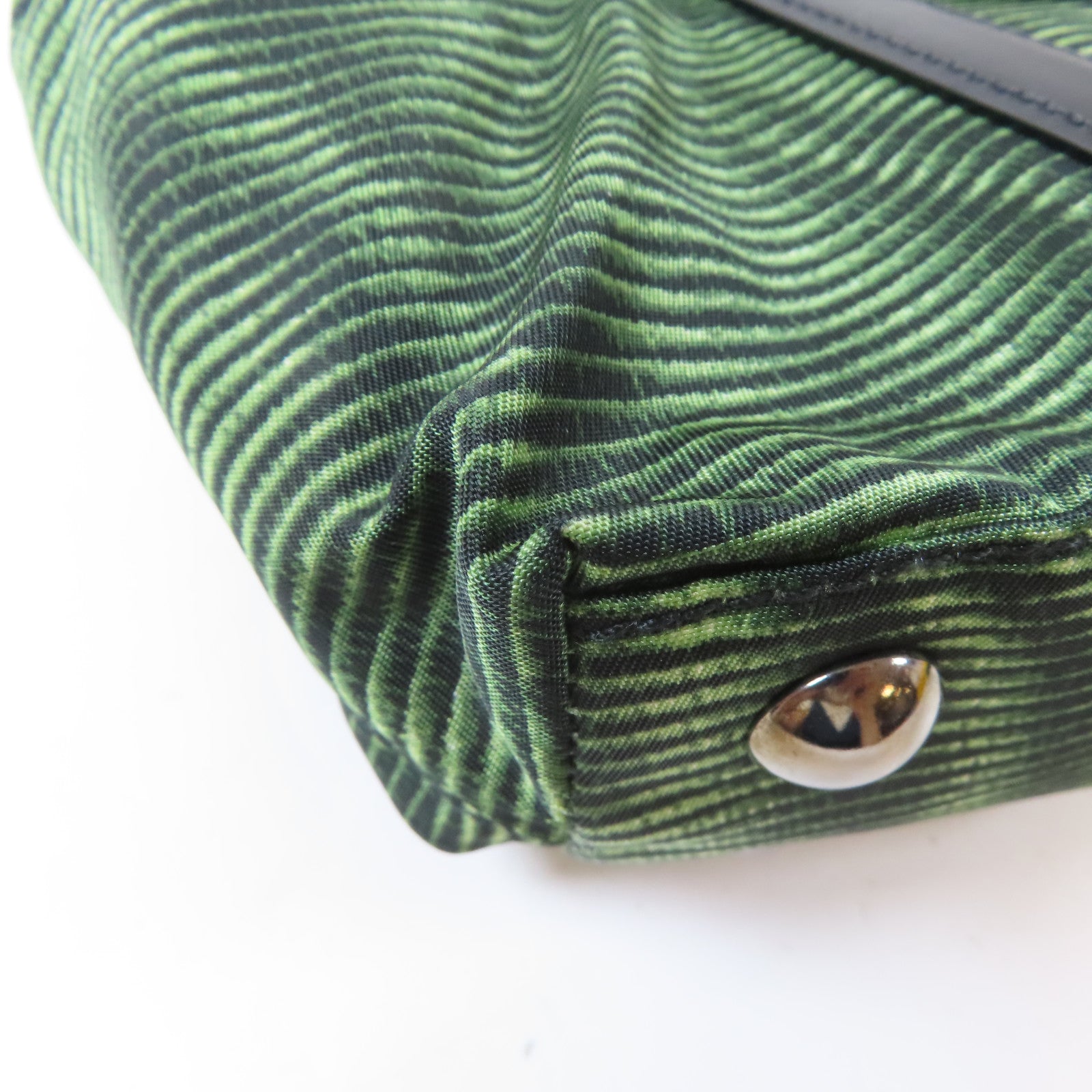 PRADA 尼龍2 Way Shoulder Bag銀扣手挽肩背兩用袋綠色