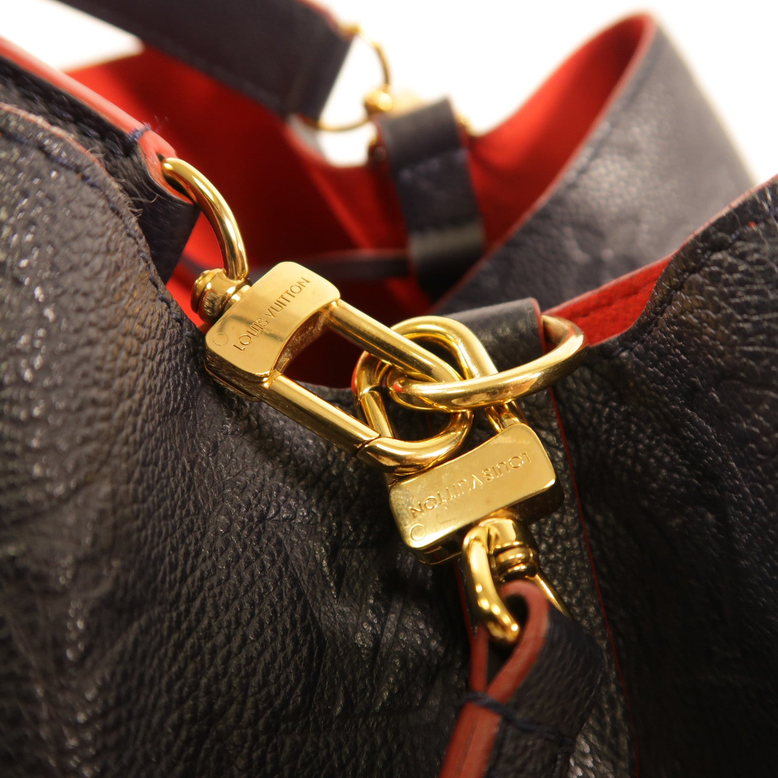 LOUIS VUITTON Monogram Empreinte Neo Noe MM金扣手挽肩背兩用袋