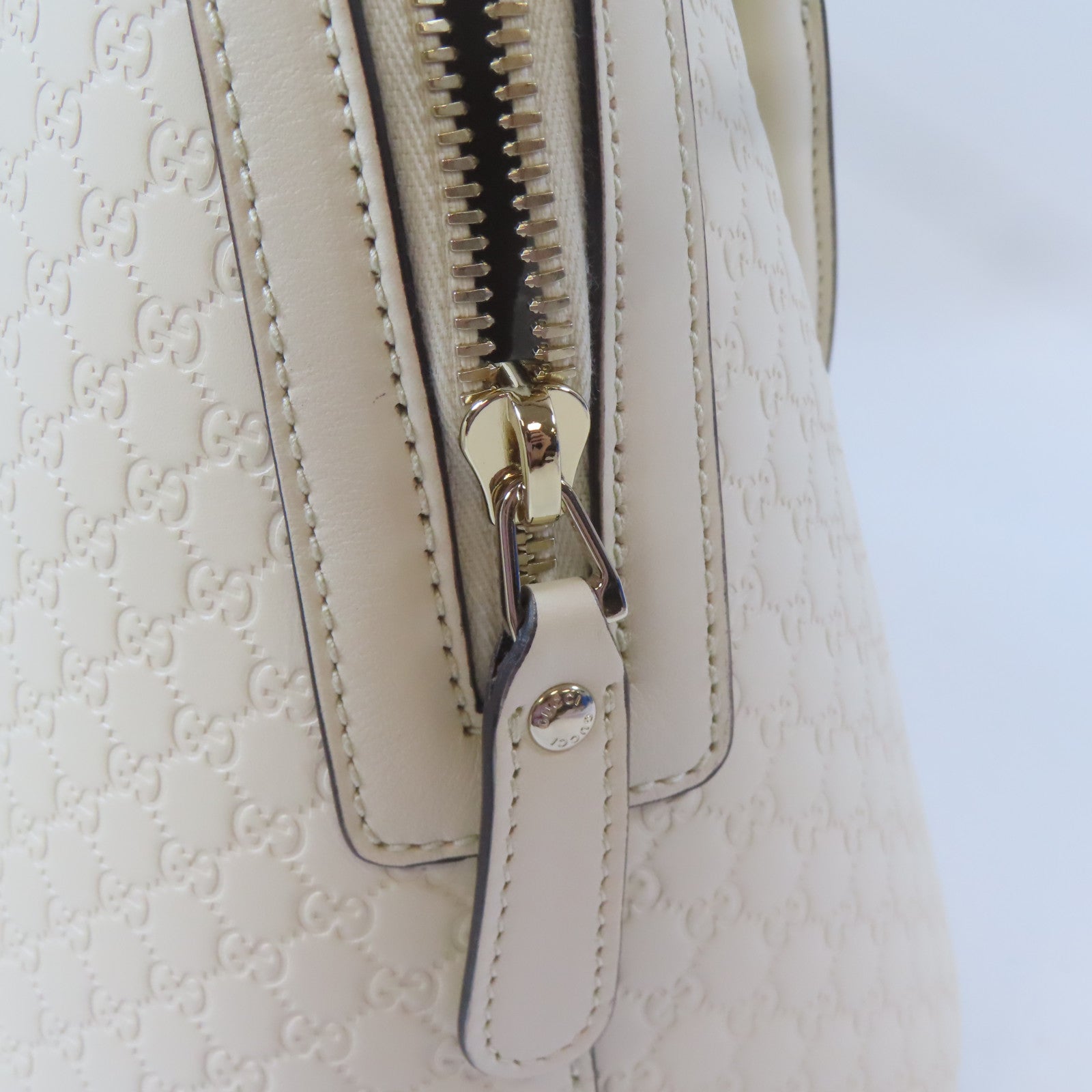 GUCCI 【激減優惠】皮革2 Way Shoulder Bag金扣手挽肩背兩用袋米色