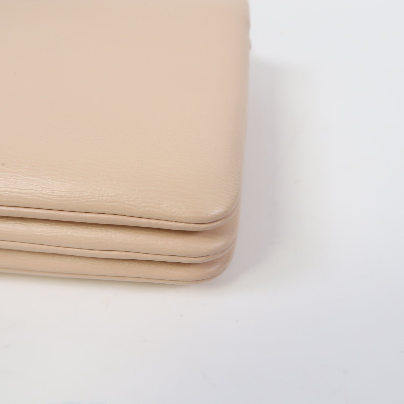 CELINE 牛皮皮革Trio金扣肩背袋粉紅色