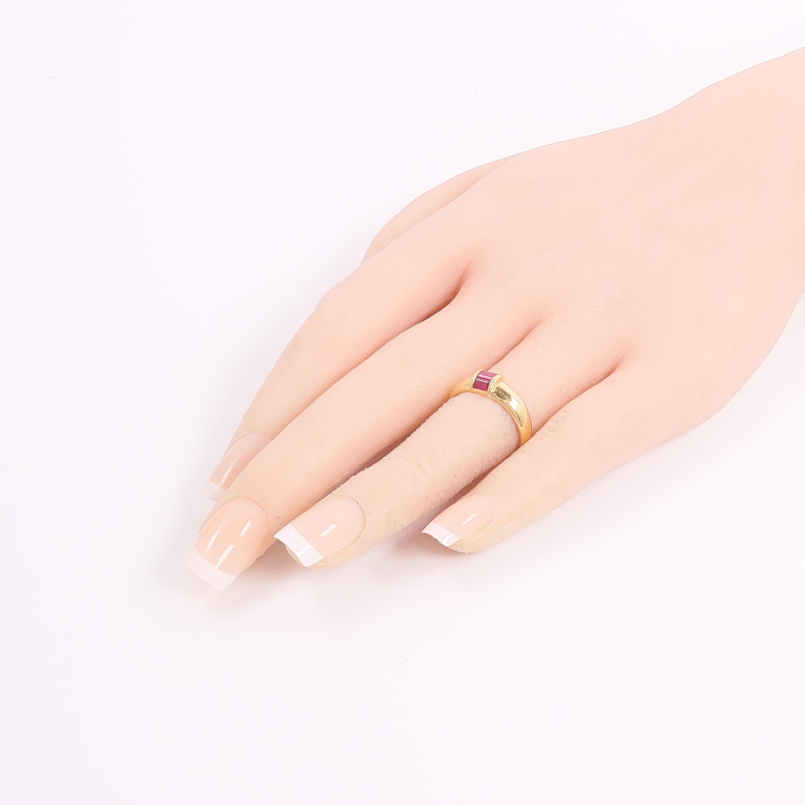 TIFFANY＆CO 18K黃金Ruby Ring紅寶石戒指