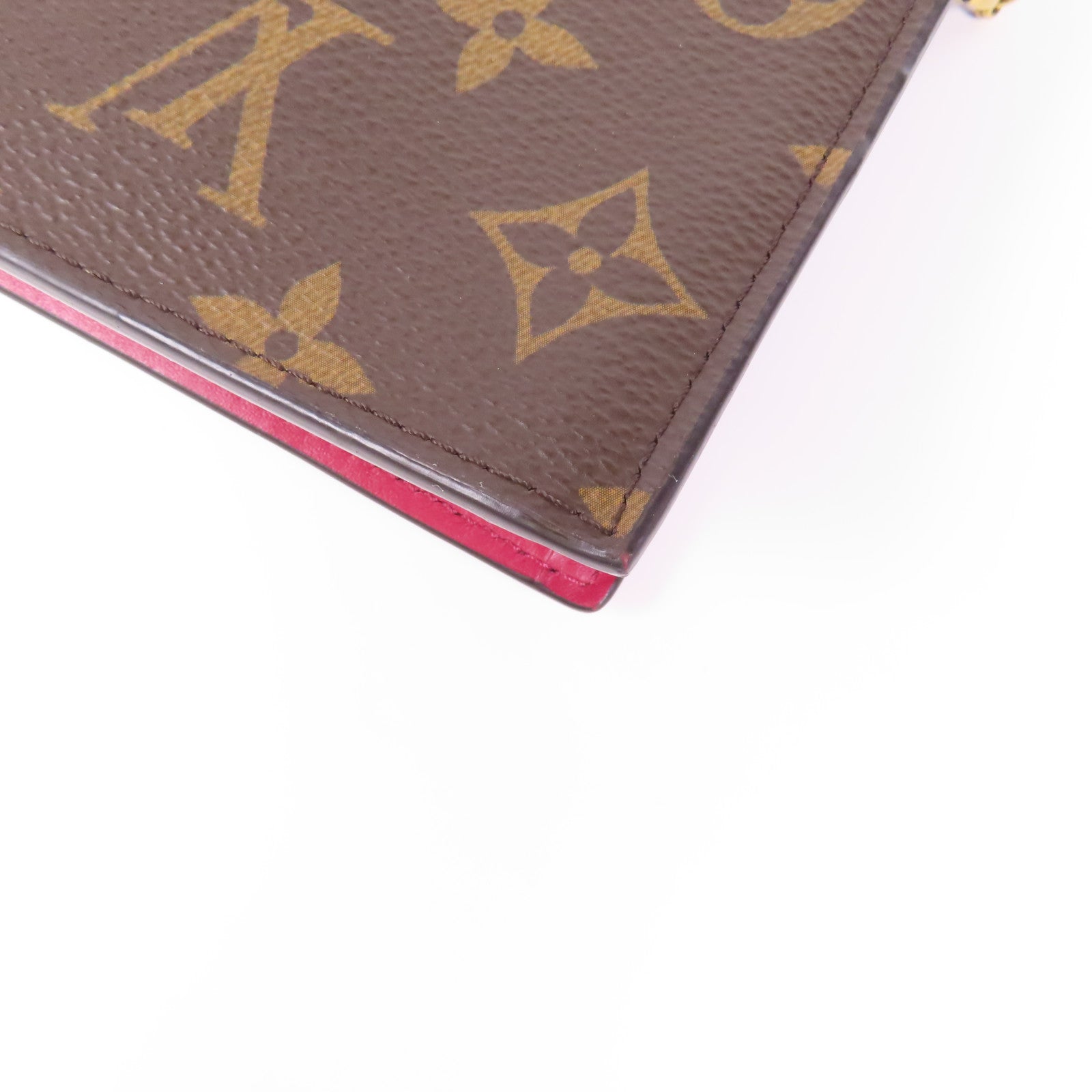 LOUIS VUITTON Monogram Portefeuille Flore金扣鏈帶肩背袋