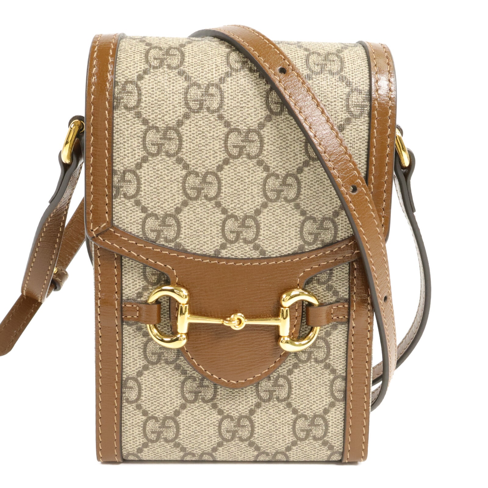 GUCCI 塗層帆布Horsebit 1955肩背袋