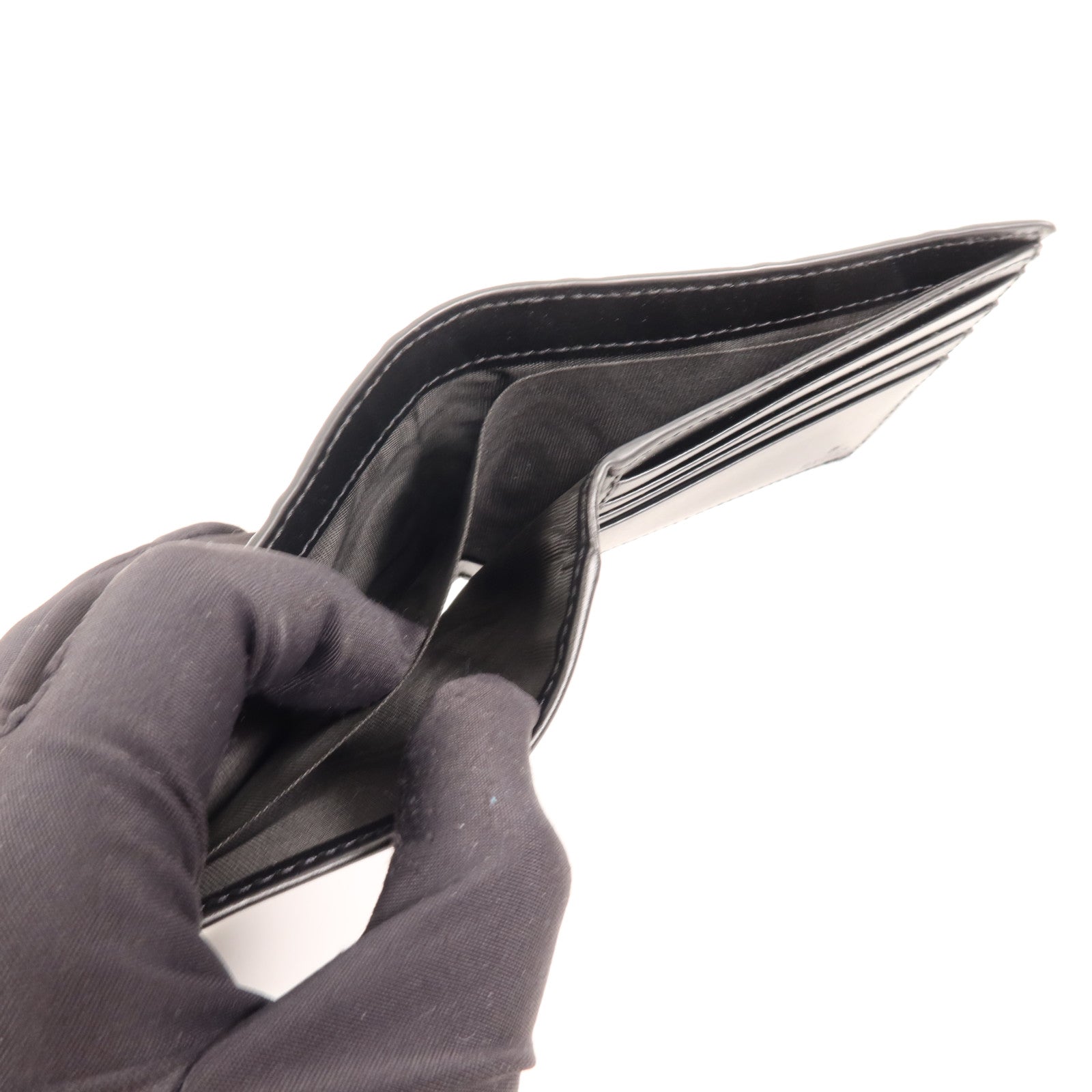 GUCCI 牛皮皮革Wallet銀扣錢包