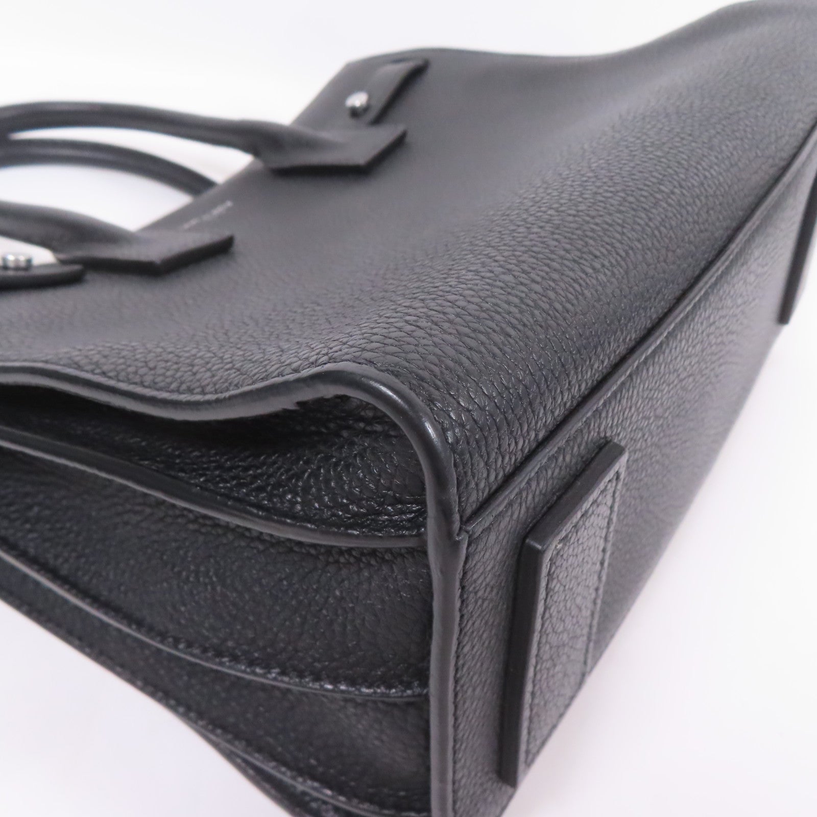 SAINT LAURENT 牛皮皮革Sac De Jour Souple銀扣手挽肩背兩用袋