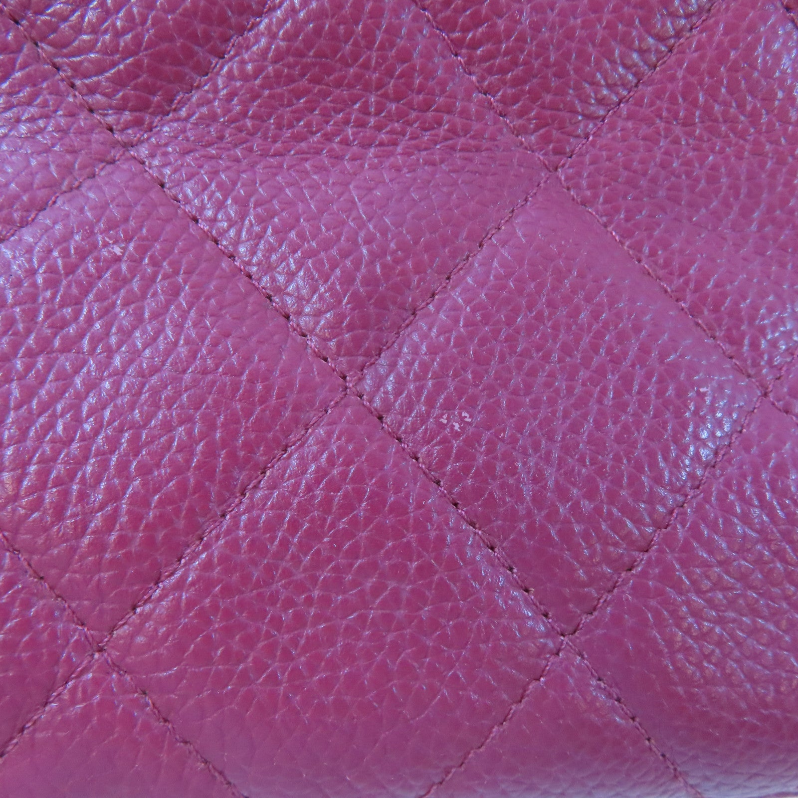 CHANEL 【激減優惠】菱格Caviar皮革Mini Boston黑扣手挽袋紅色