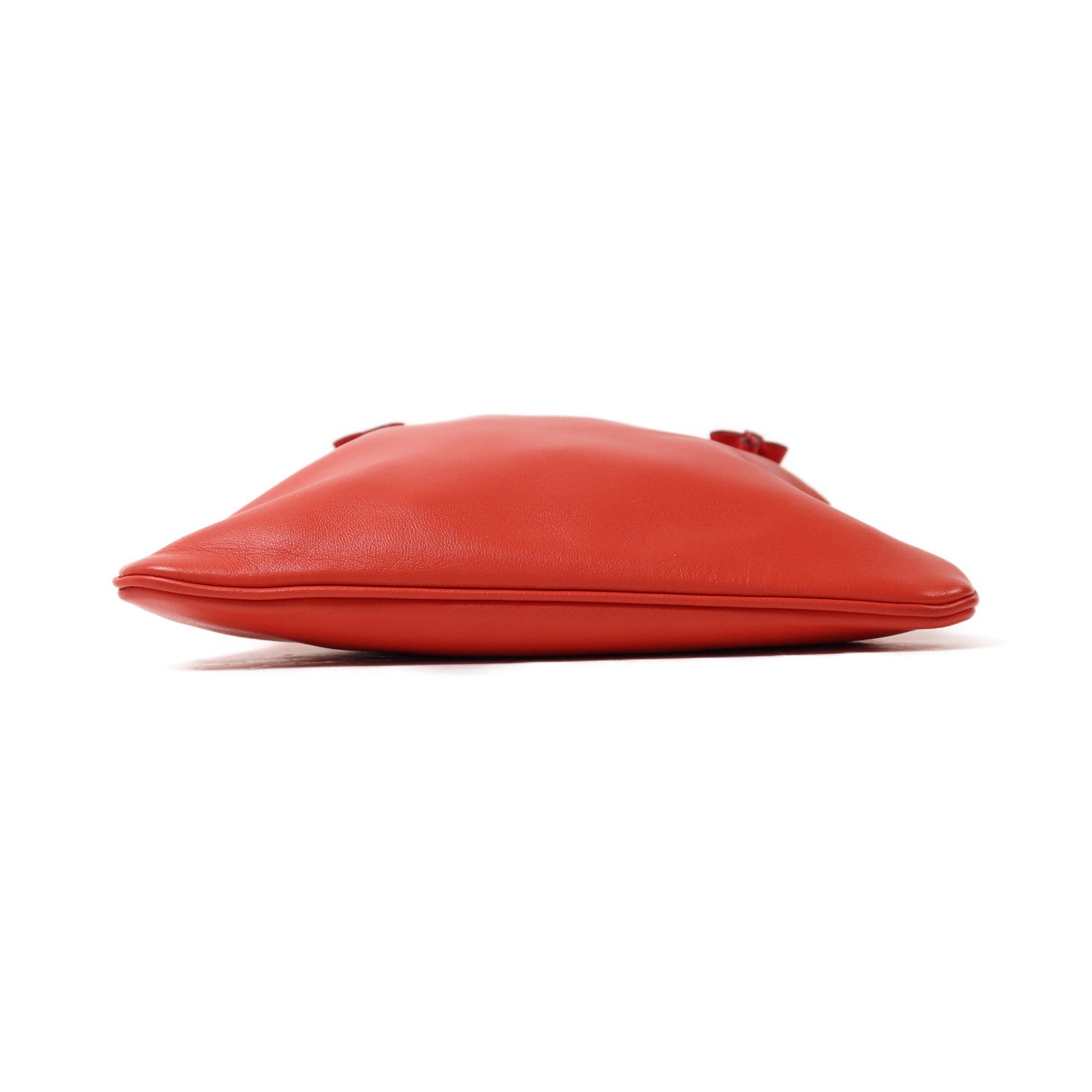 HERMES Swift皮革Aline Mini銀扣肩背袋Rouge Indien