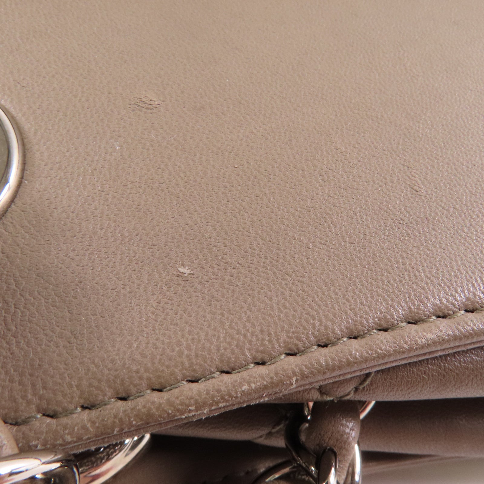 CHANEL 牛皮皮革Chain Shoulder銀扣鏈帶肩背袋