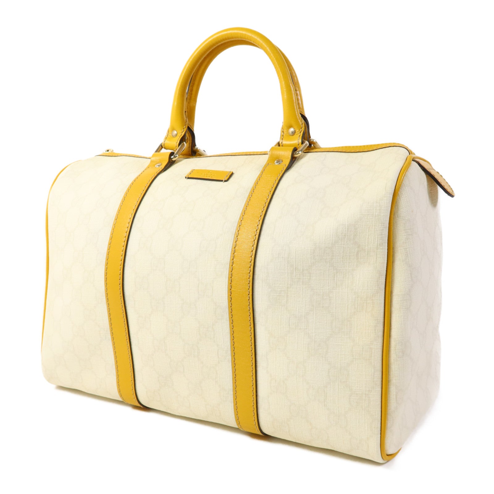 GUCCI 塗層帆布Boston Bag金扣手挽袋