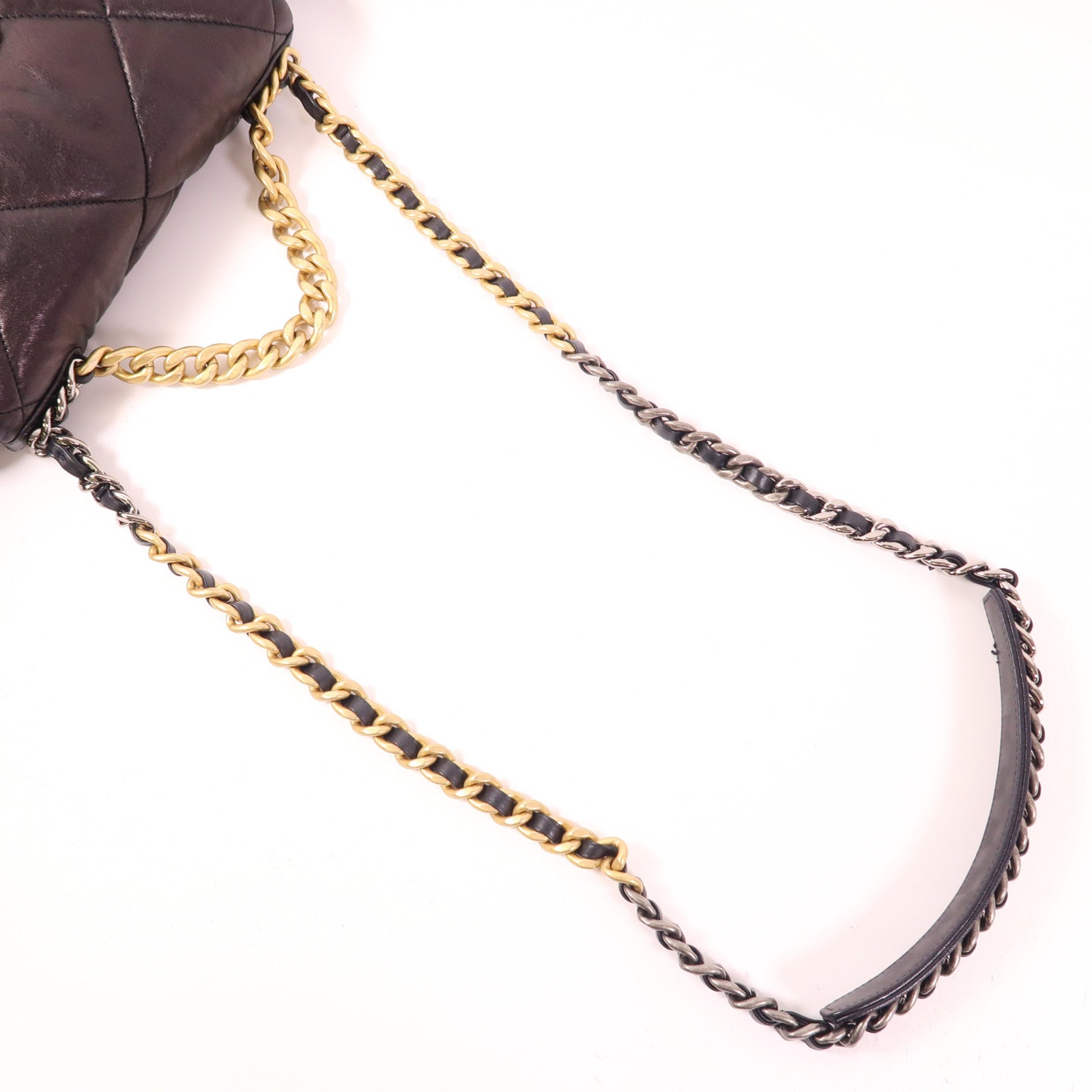 CHANEL 羊皮皮革C19 Small金扣手挽鏈帶肩背兩用袋