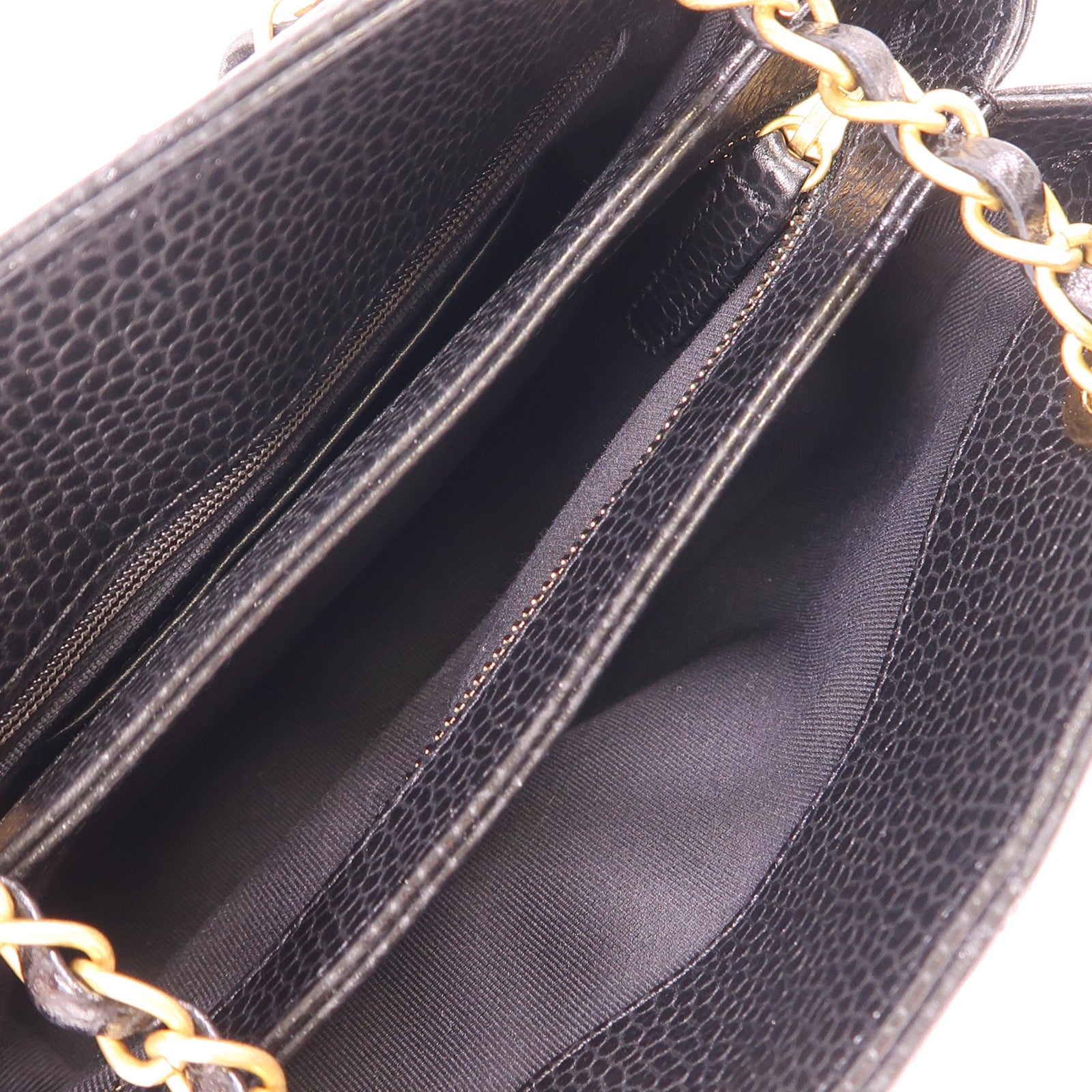 CHANEL 牛皮皮革Bowling Bag金扣鏈帶肩背袋