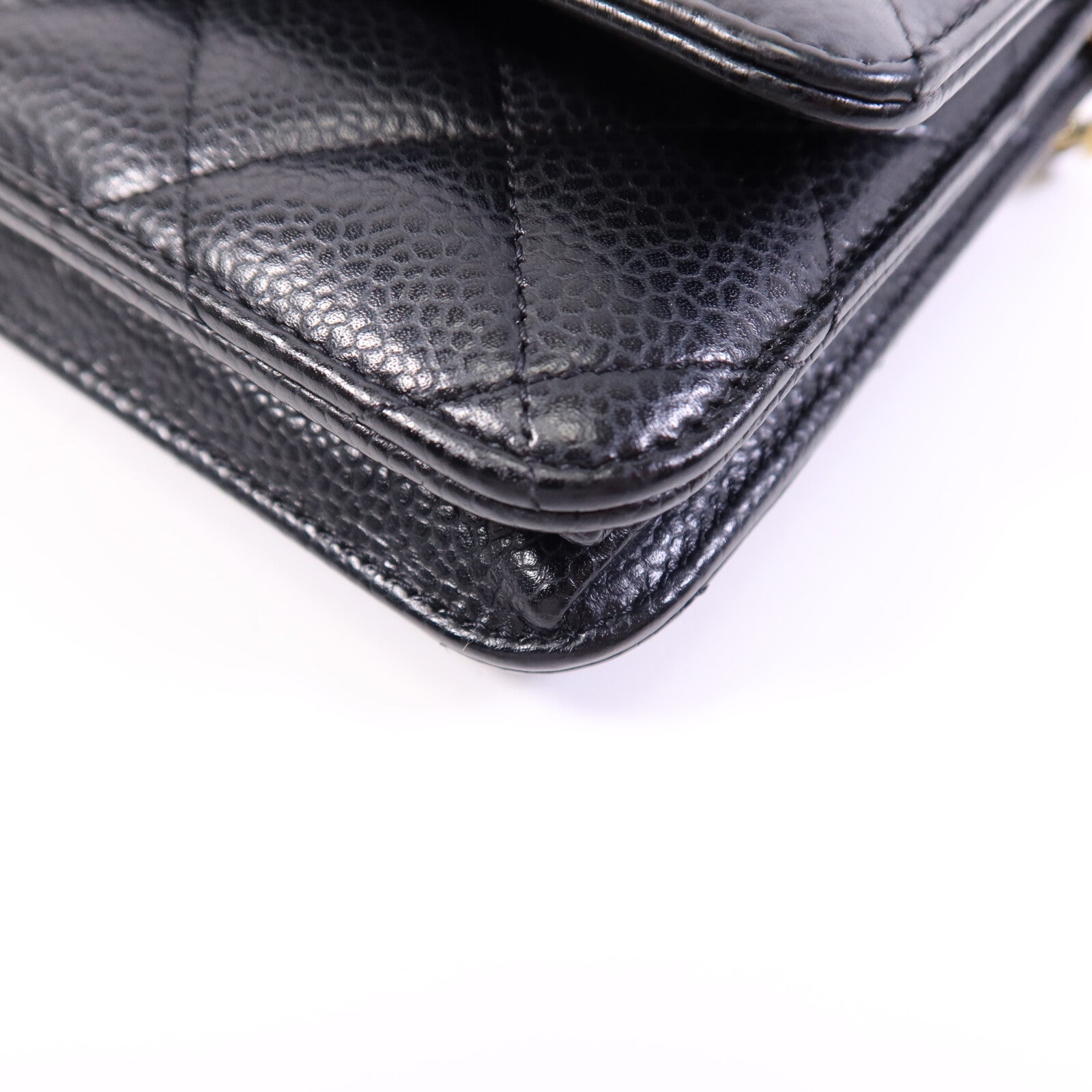 CHANEL 牛皮皮革Wallet On Chain金扣肩背袋