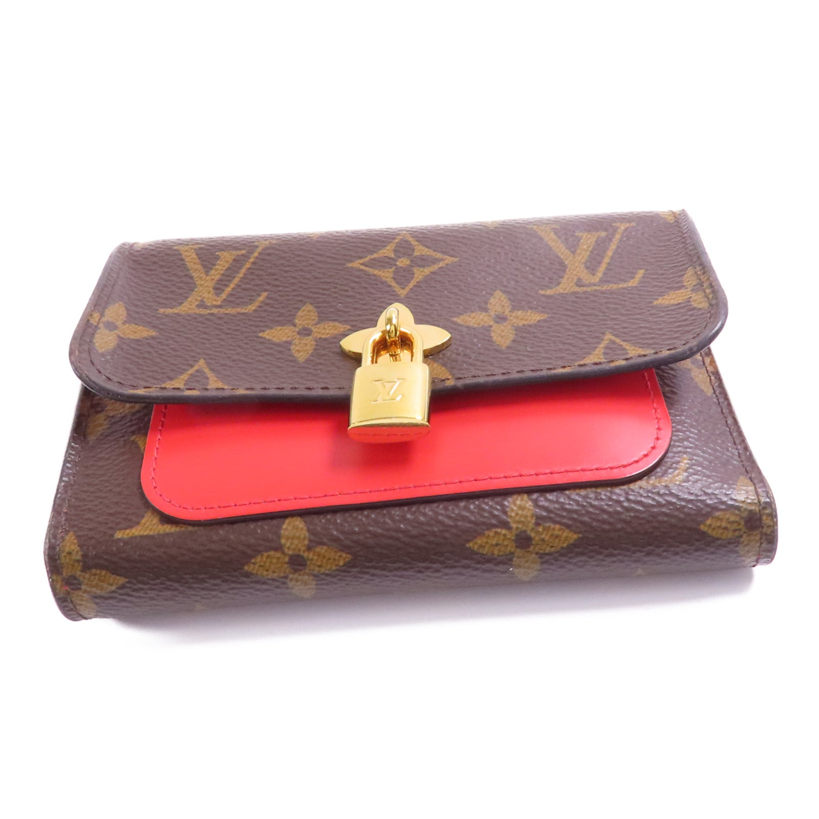 LOUIS VUITTON Monogram Flower金扣錢包