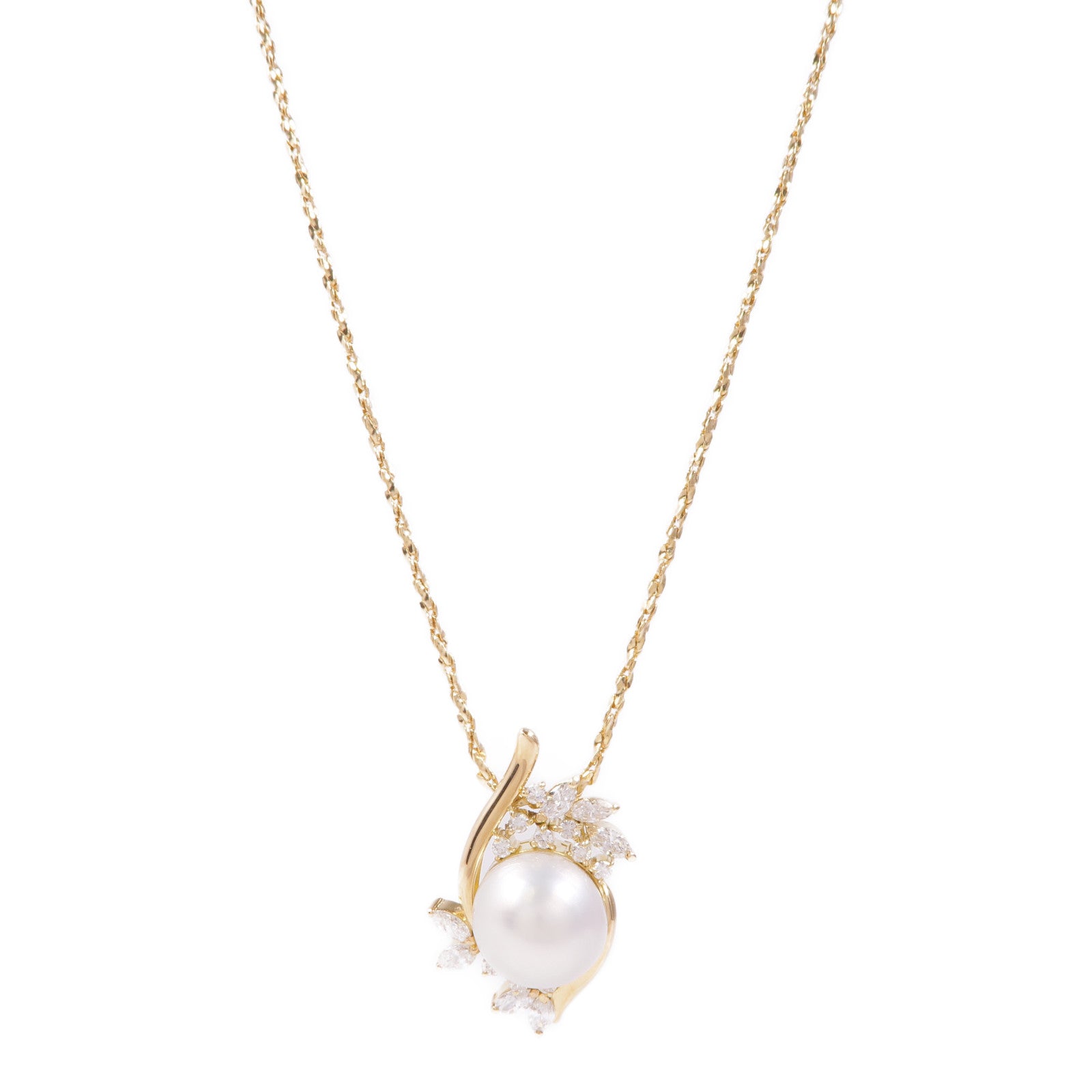 JEWELRY 18K黃金Pearl/Diamond Necklace珍珠/鑽石項鍊
