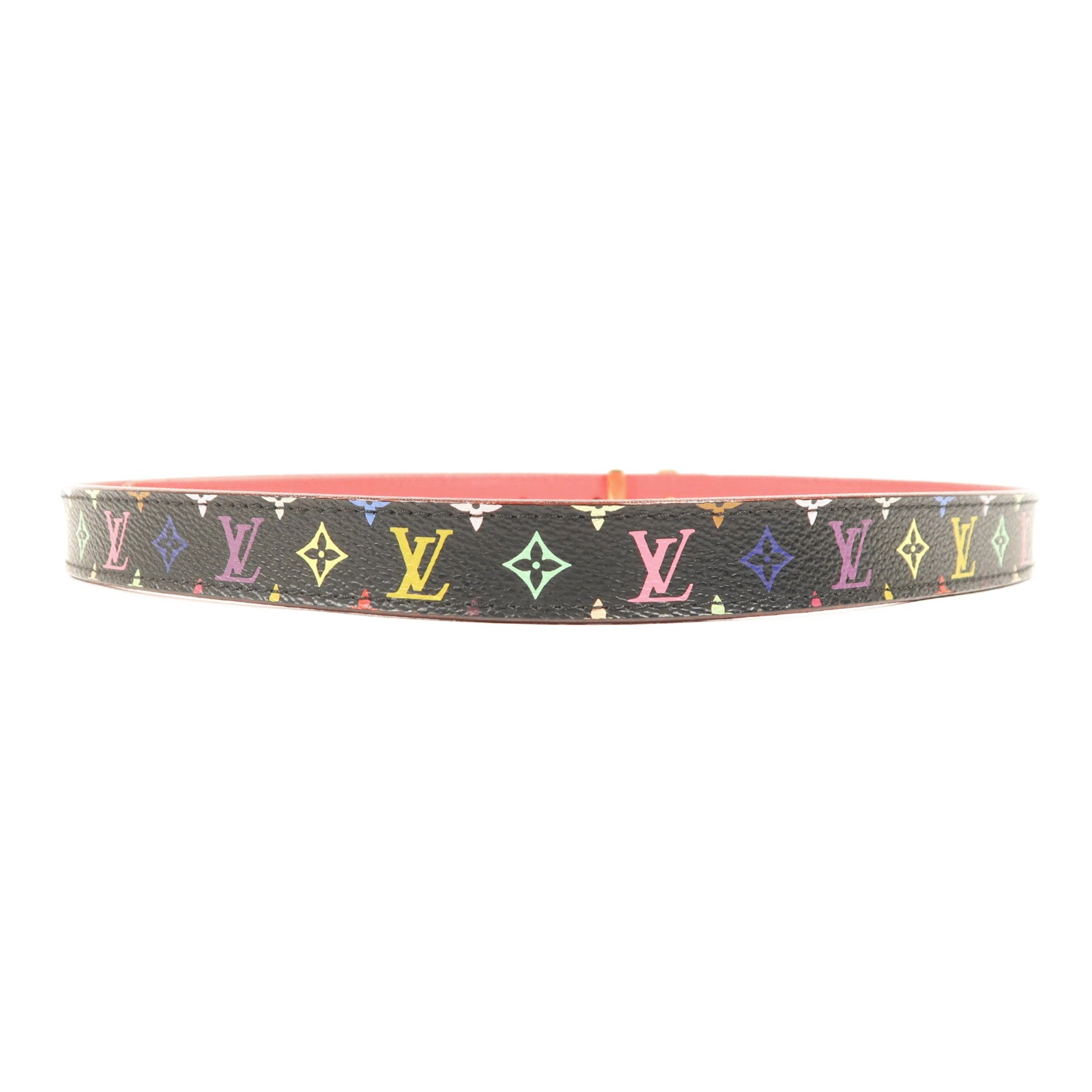 LOUIS VUITTON Monogram Multicolor Initiales Belt金扣皮帶