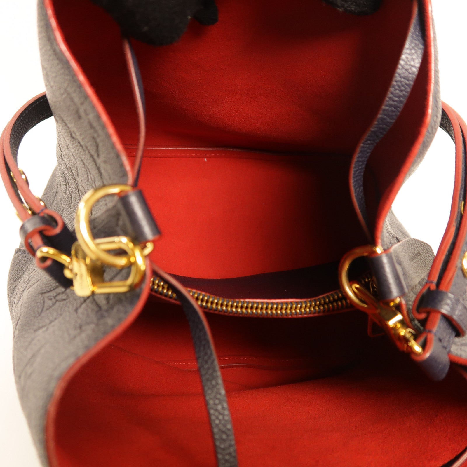 LOUIS VUITTON Monogram Empreinte Neo Noe MM金扣手挽肩背兩用袋