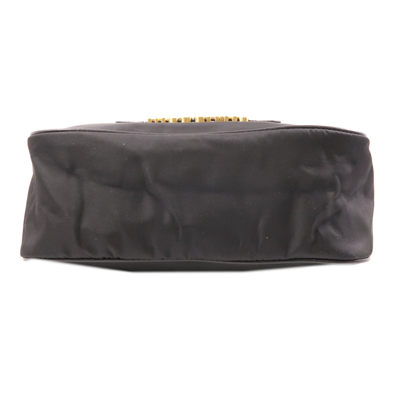 MOSCHINO 尼龍Shoulder Bag金扣肩背袋黑色