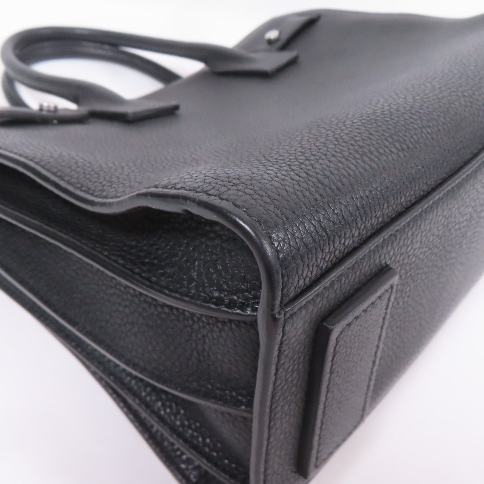 SAINT LAURENT 牛皮皮革Sac De Jour Souple銀扣手挽肩背兩用袋