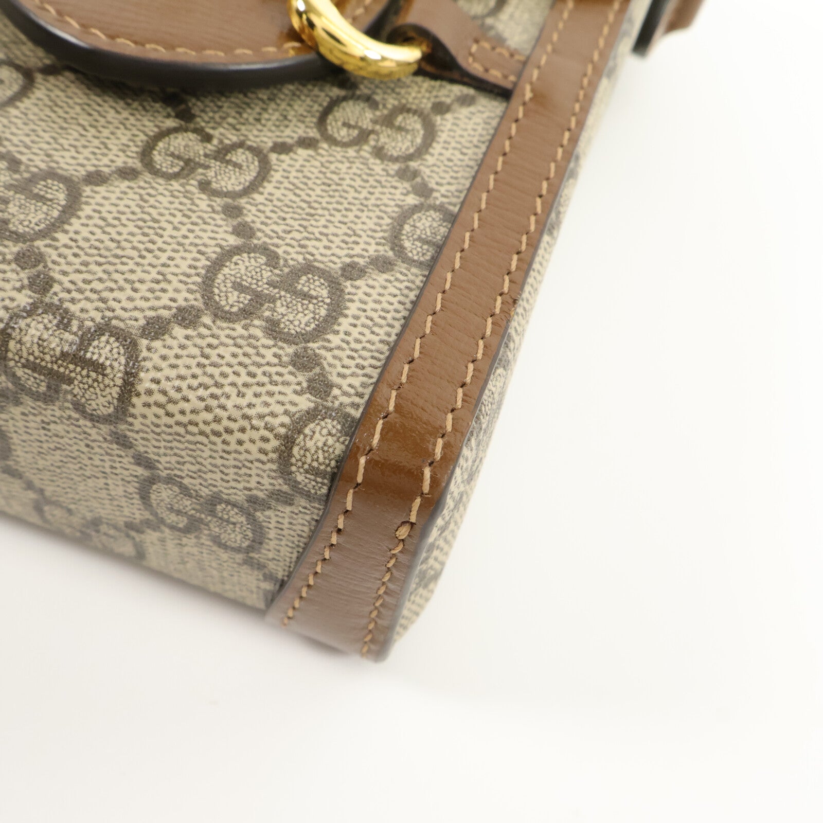 GUCCI 塗層帆布Horsebit 1955肩背袋