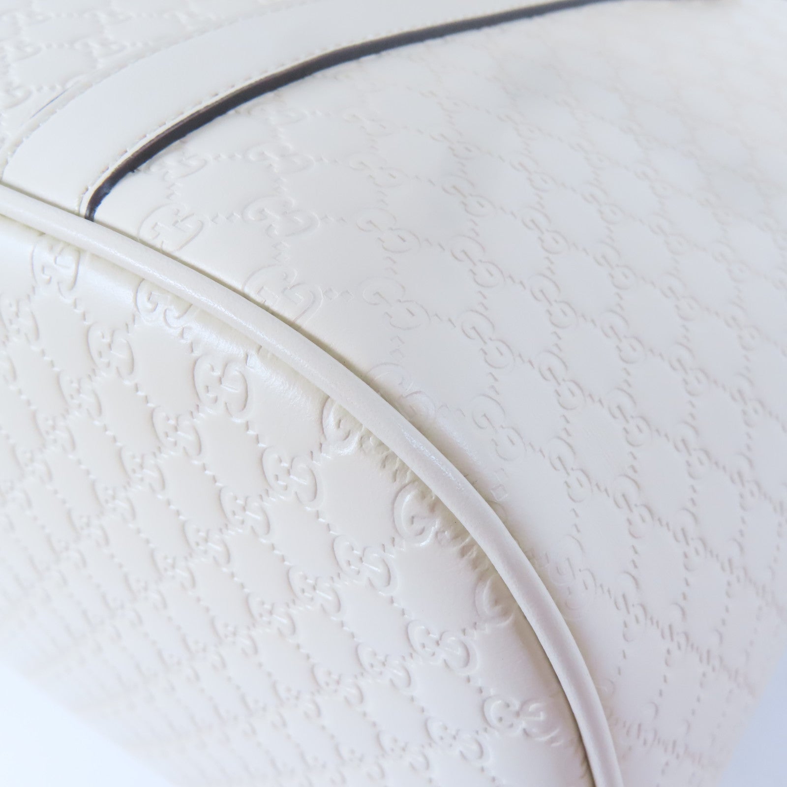 GUCCI 【激減優惠】皮革2 Way Shoulder Bag金扣手挽肩背兩用袋米色