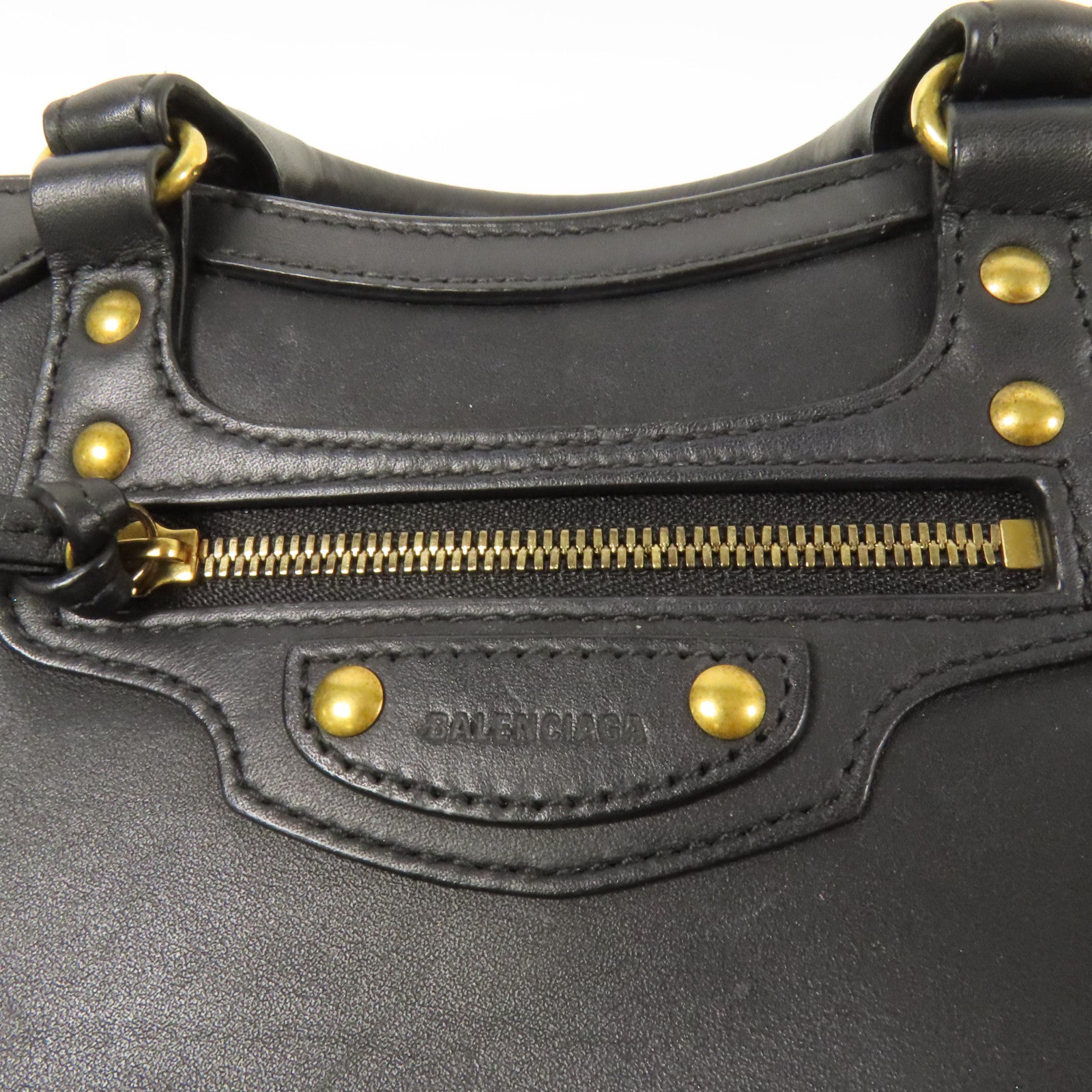 BALENCIAGA 牛皮皮革Mini Neo Classic City金扣手挽肩背兩用袋