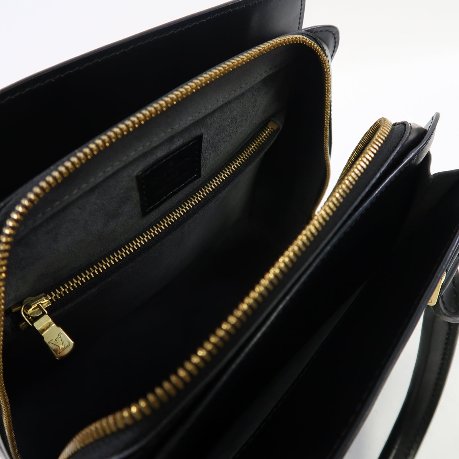 LOUIS VUITTON Epi皮革Pont Neuf金扣手挽袋黑色