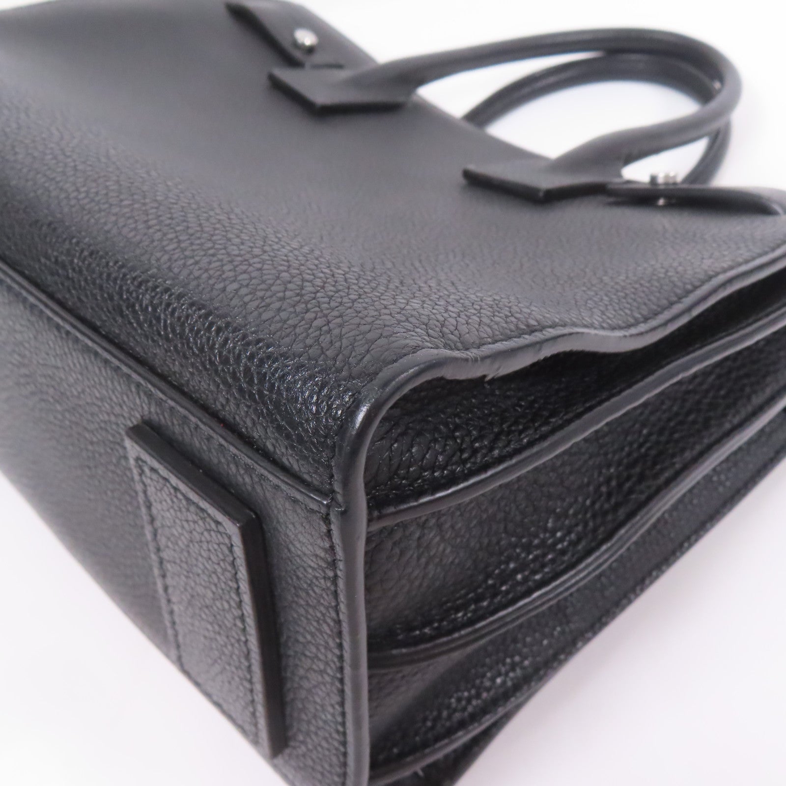 SAINT LAURENT 牛皮皮革Sac De Jour Souple銀扣手挽肩背兩用袋