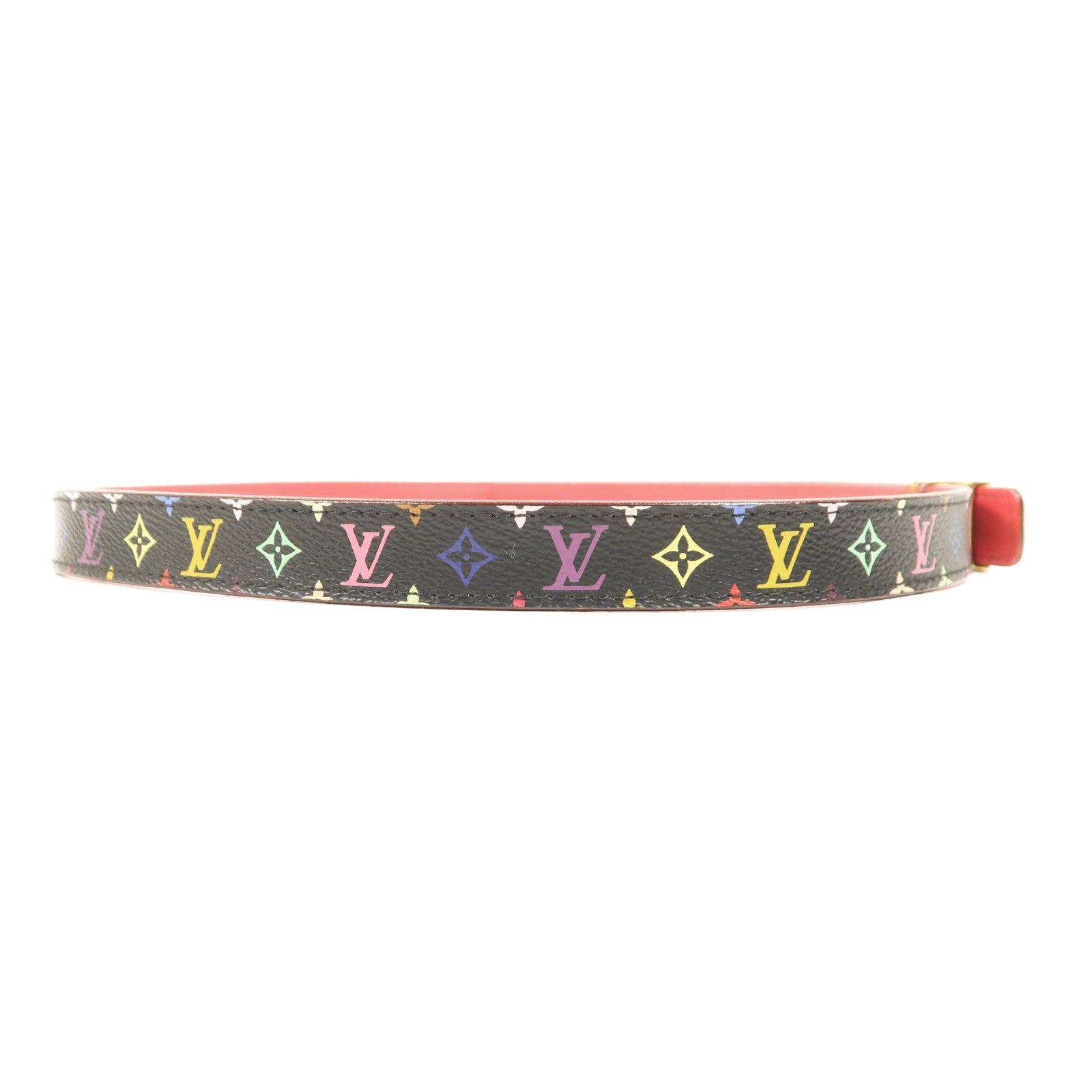 LOUIS VUITTON Monogram Multicolor Initiales Belt金扣皮帶