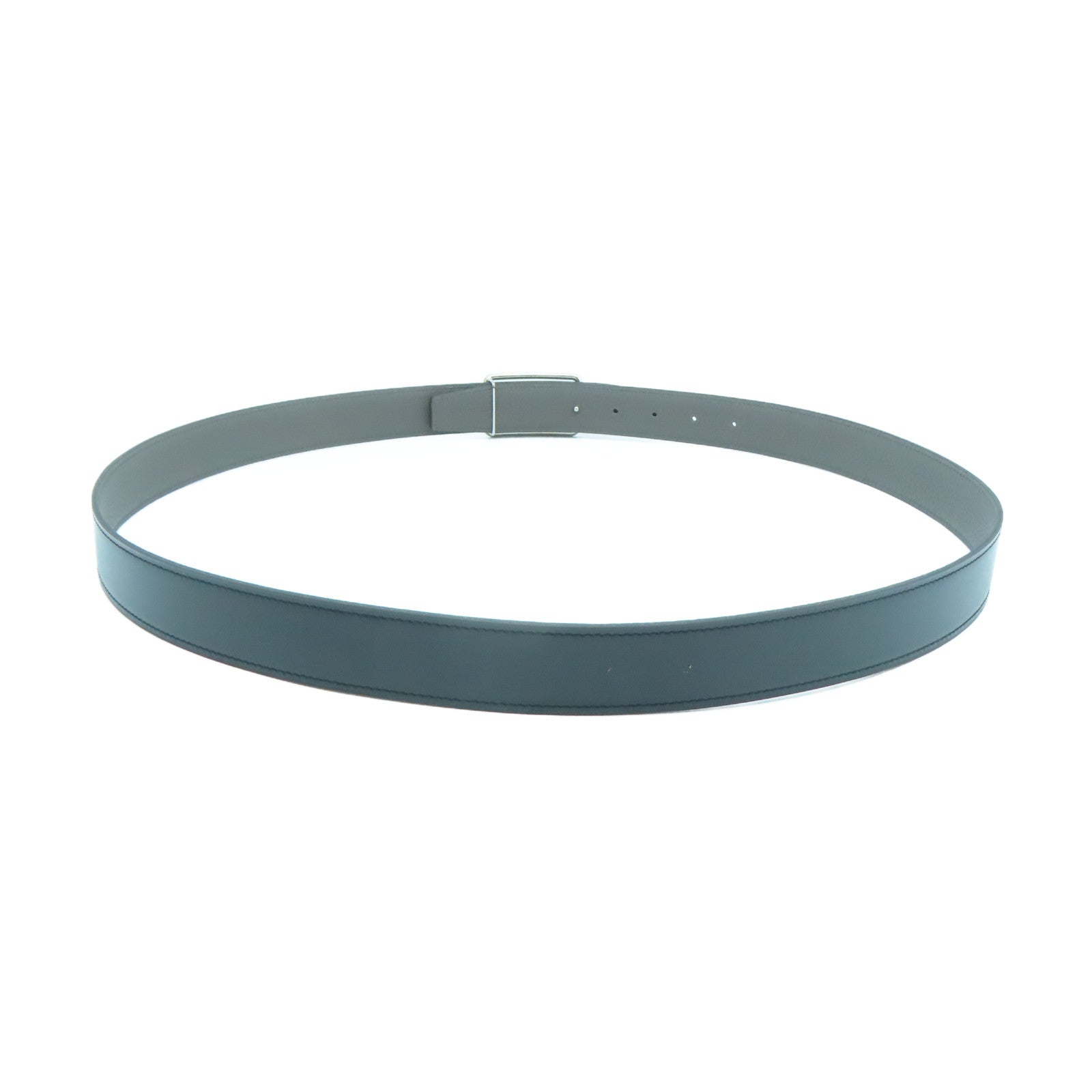 HERMES 【激減優惠】Swift皮革/Epsom皮革Belt 110cm銀扣黑色/灰色