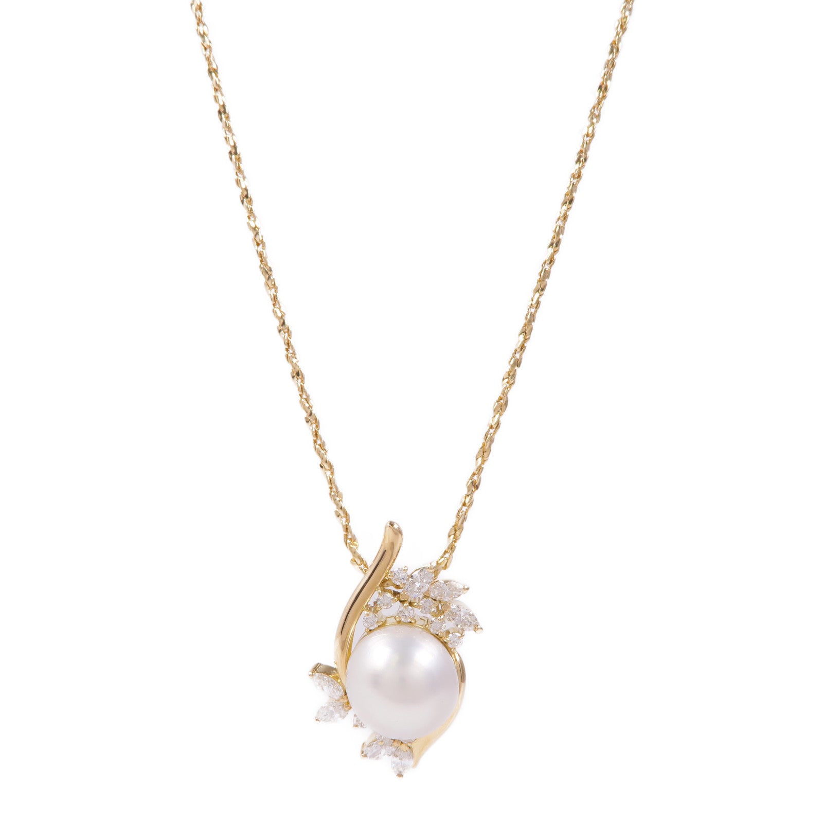 JEWELRY 18K黃金Pearl/Diamond Necklace珍珠/鑽石項鍊