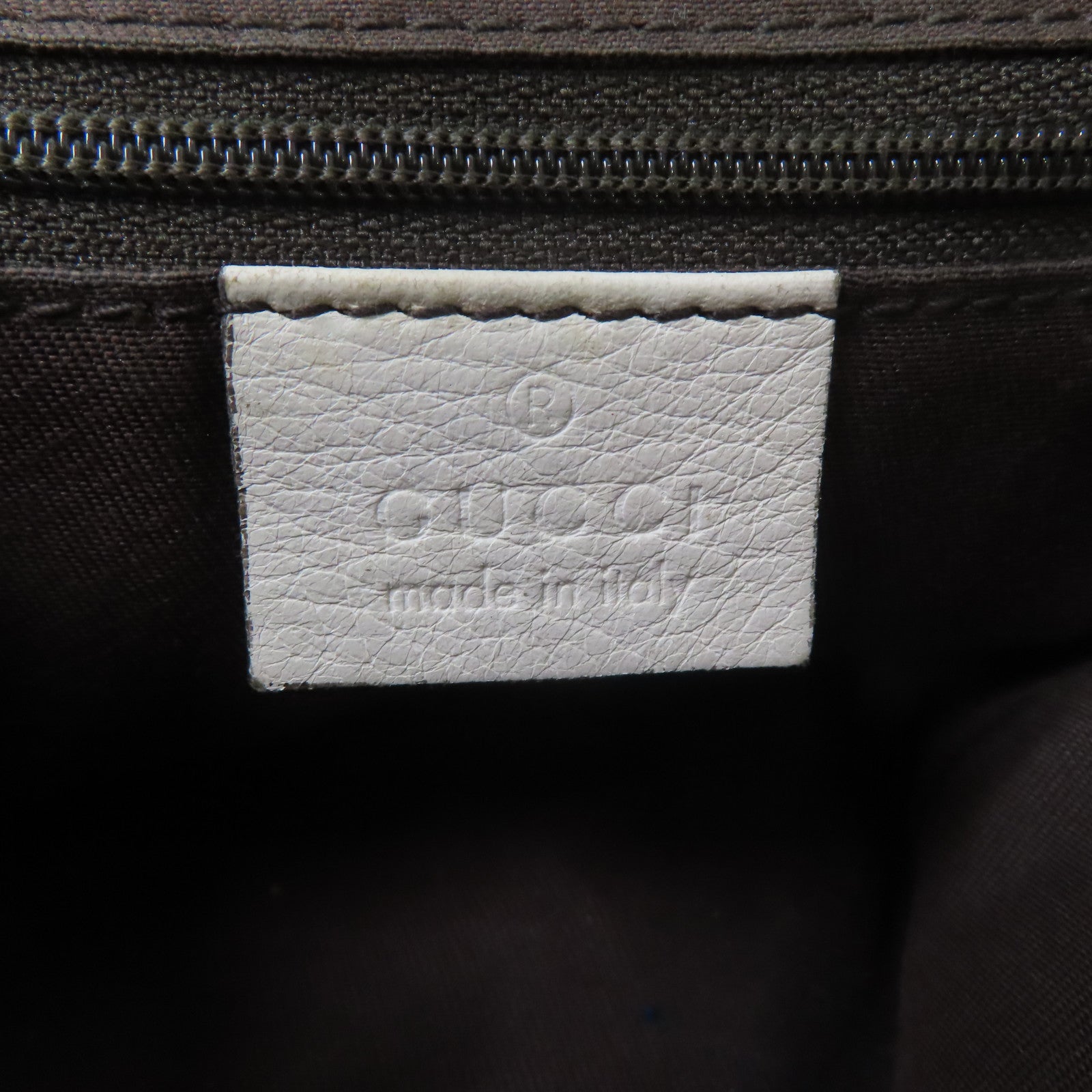 GUCCI 【激減優惠】帆布Shoulder Bag金扣肩背袋啡色/白色