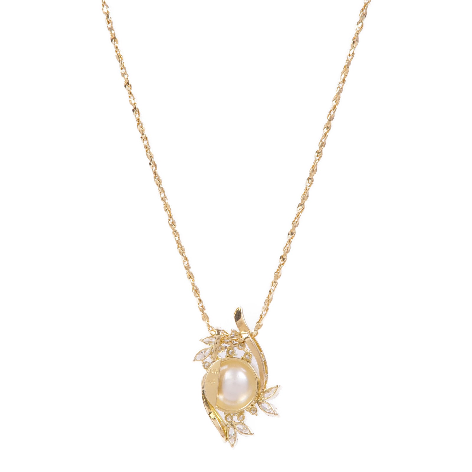JEWELRY 18K黃金Pearl/Diamond Necklace珍珠/鑽石項鍊